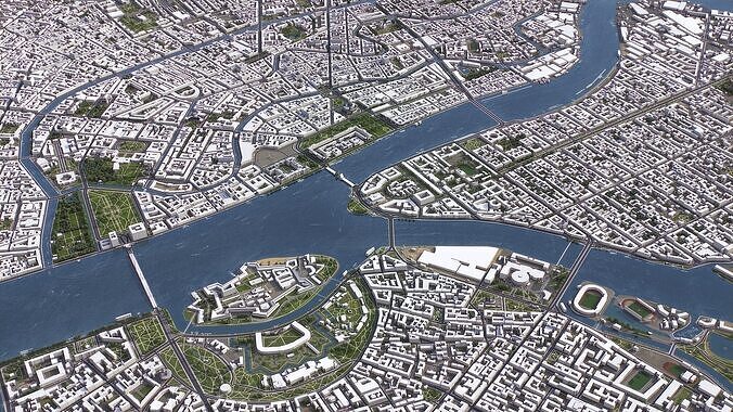 St Petersburg - 3D City Model Low-poly 3D model 5