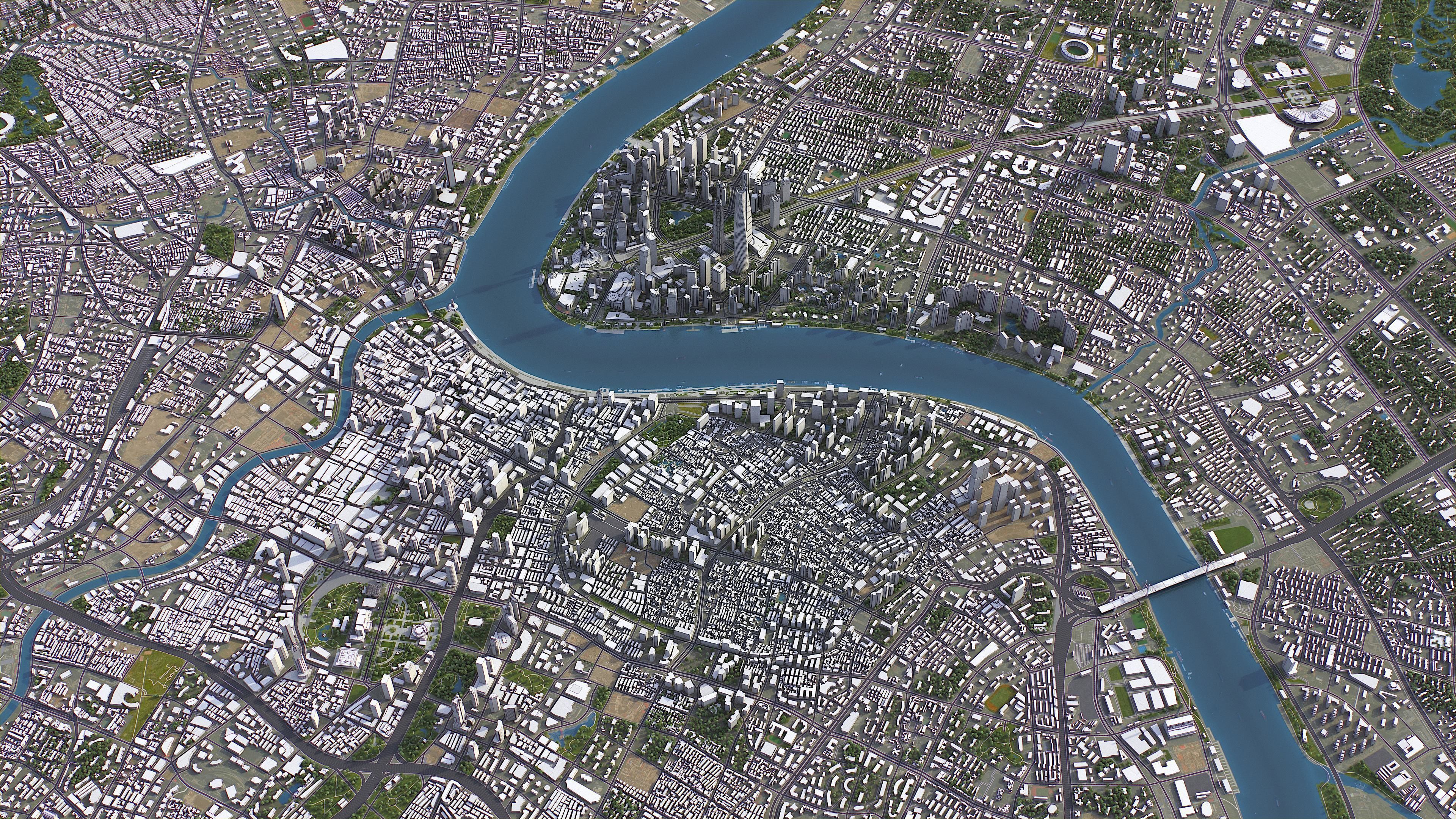 Shanghai Low-poly 3D model_20