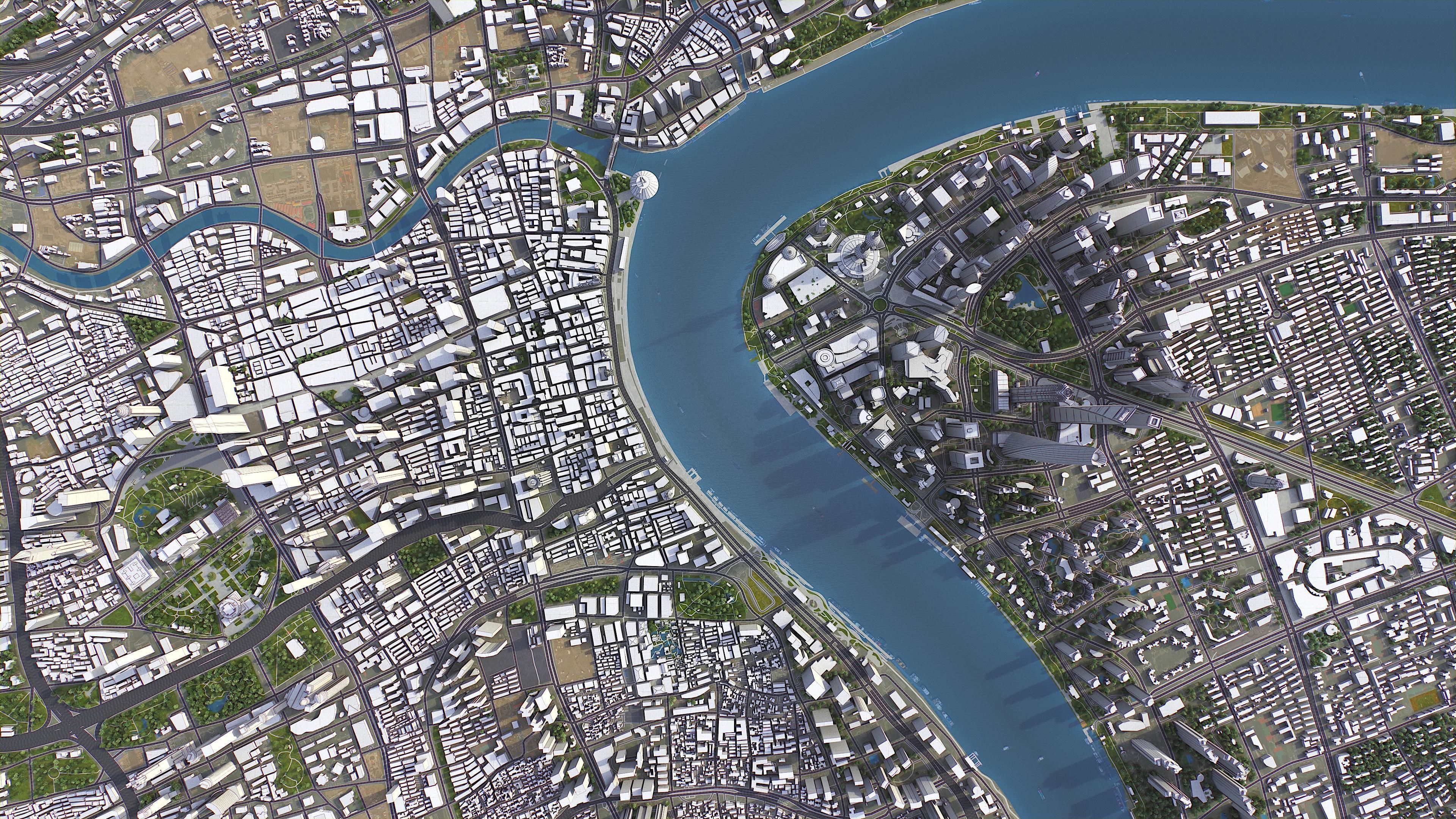 Shanghai Low-poly 3D model_8