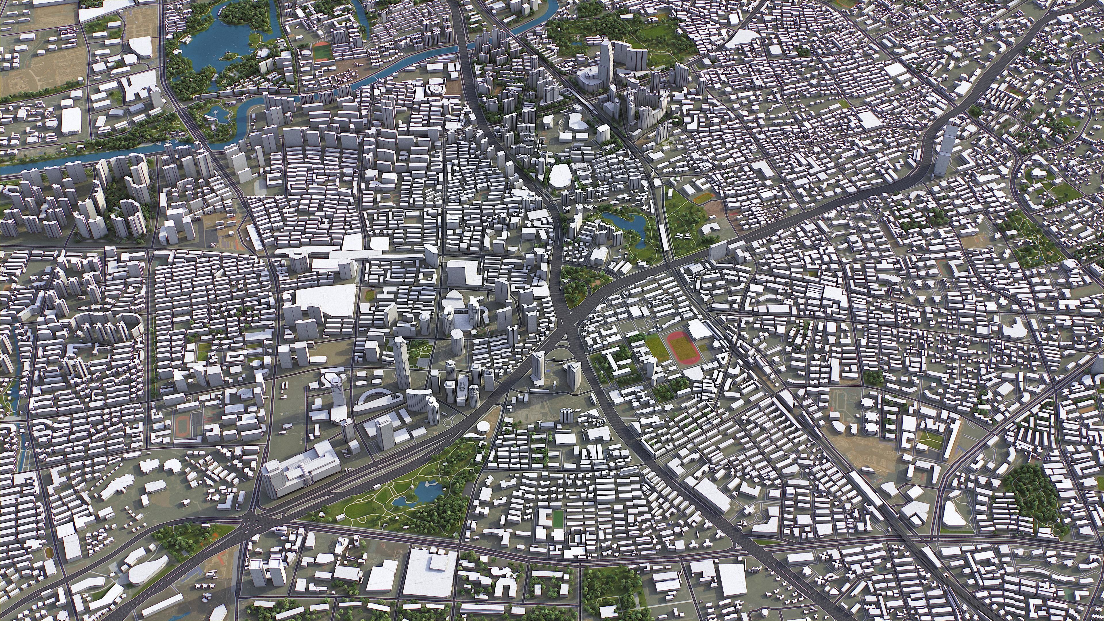 Shanghai Low-poly 3D model_16