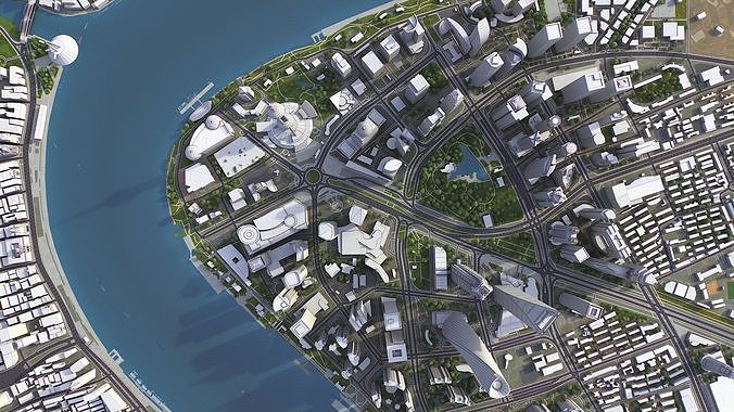 Shanghai Low-poly 3D model 7