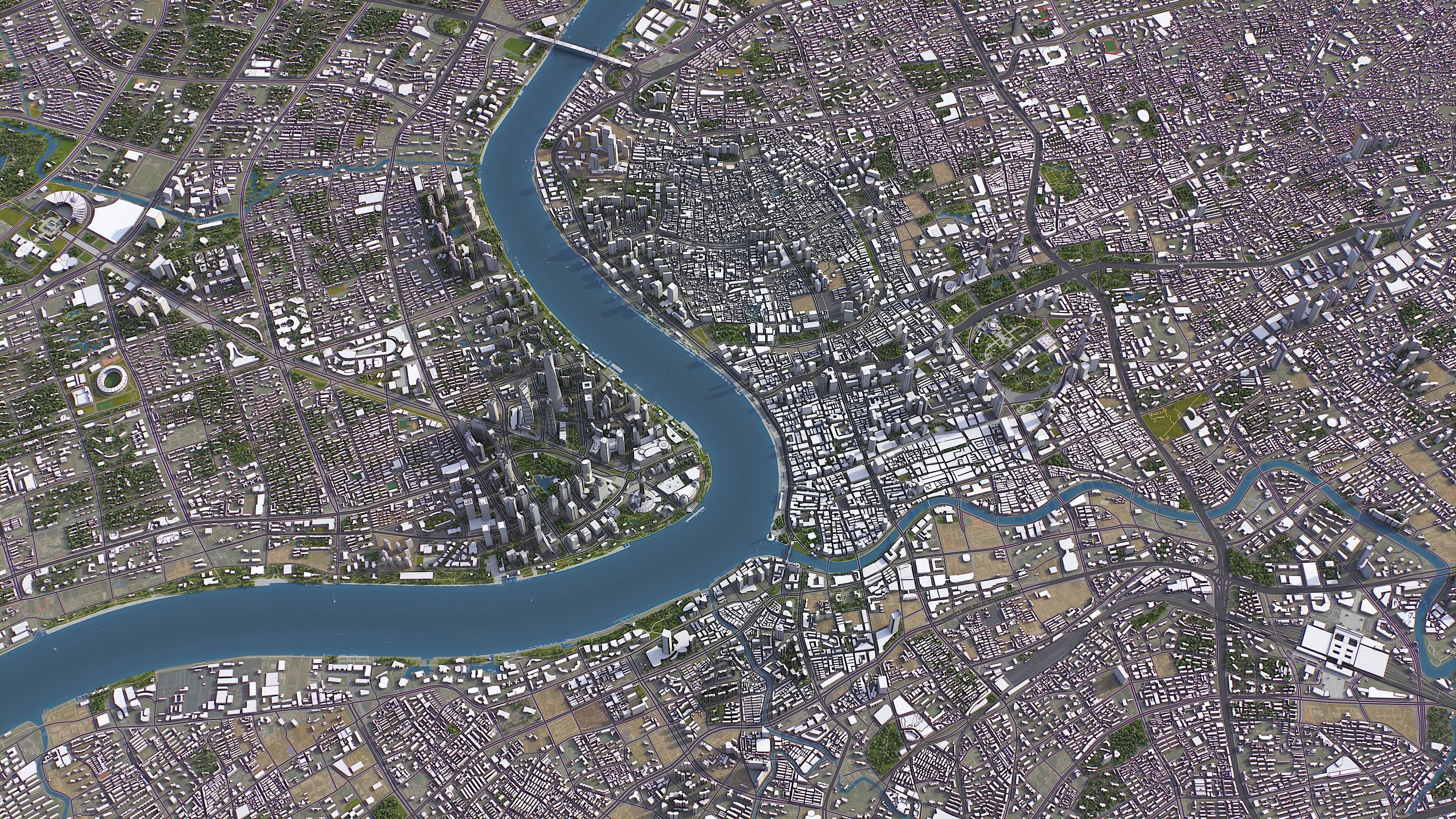 Shanghai Low-poly 3D model_9