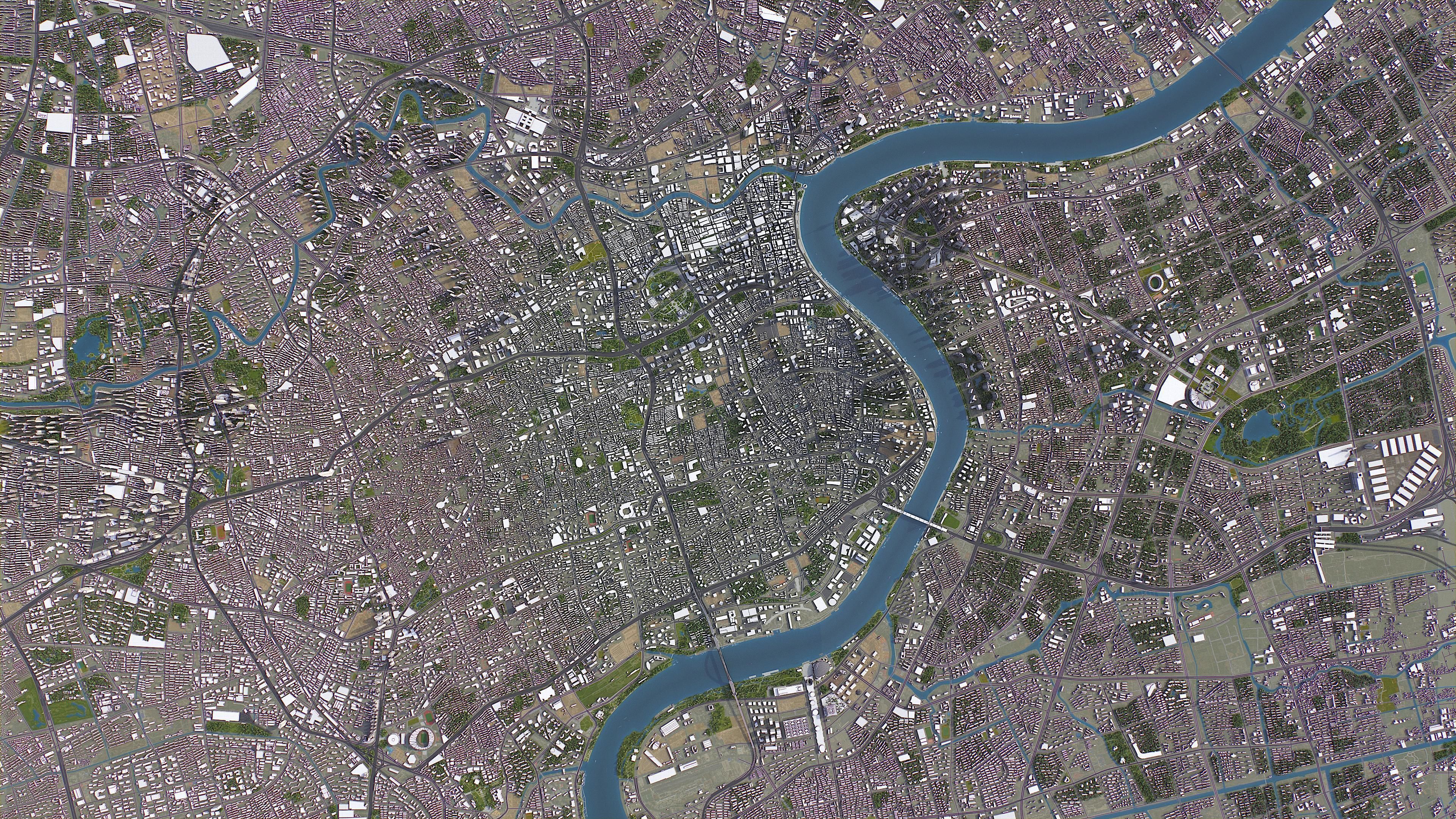 Shanghai Low-poly 3D model_15