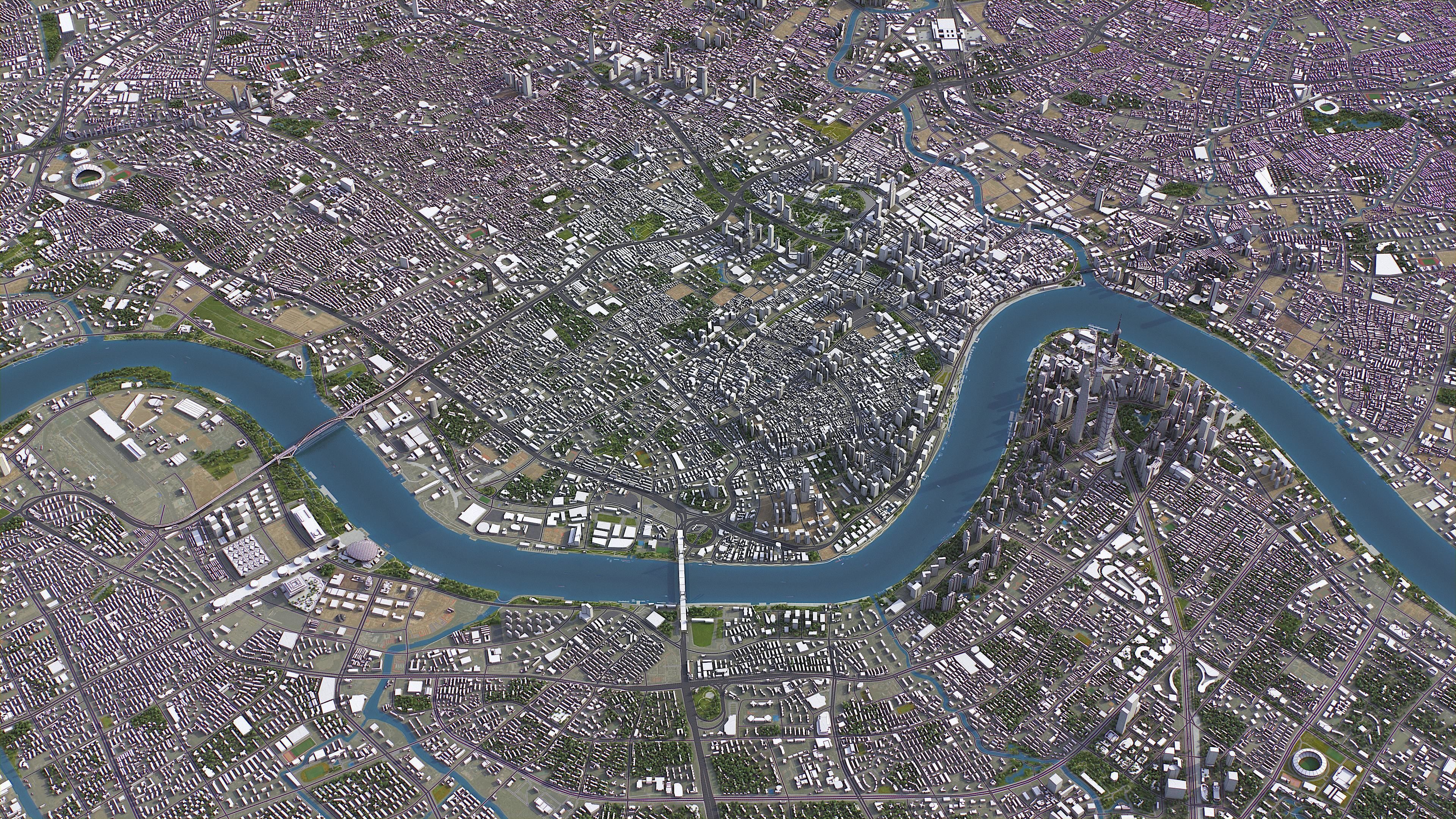 Shanghai Low-poly 3D model_21