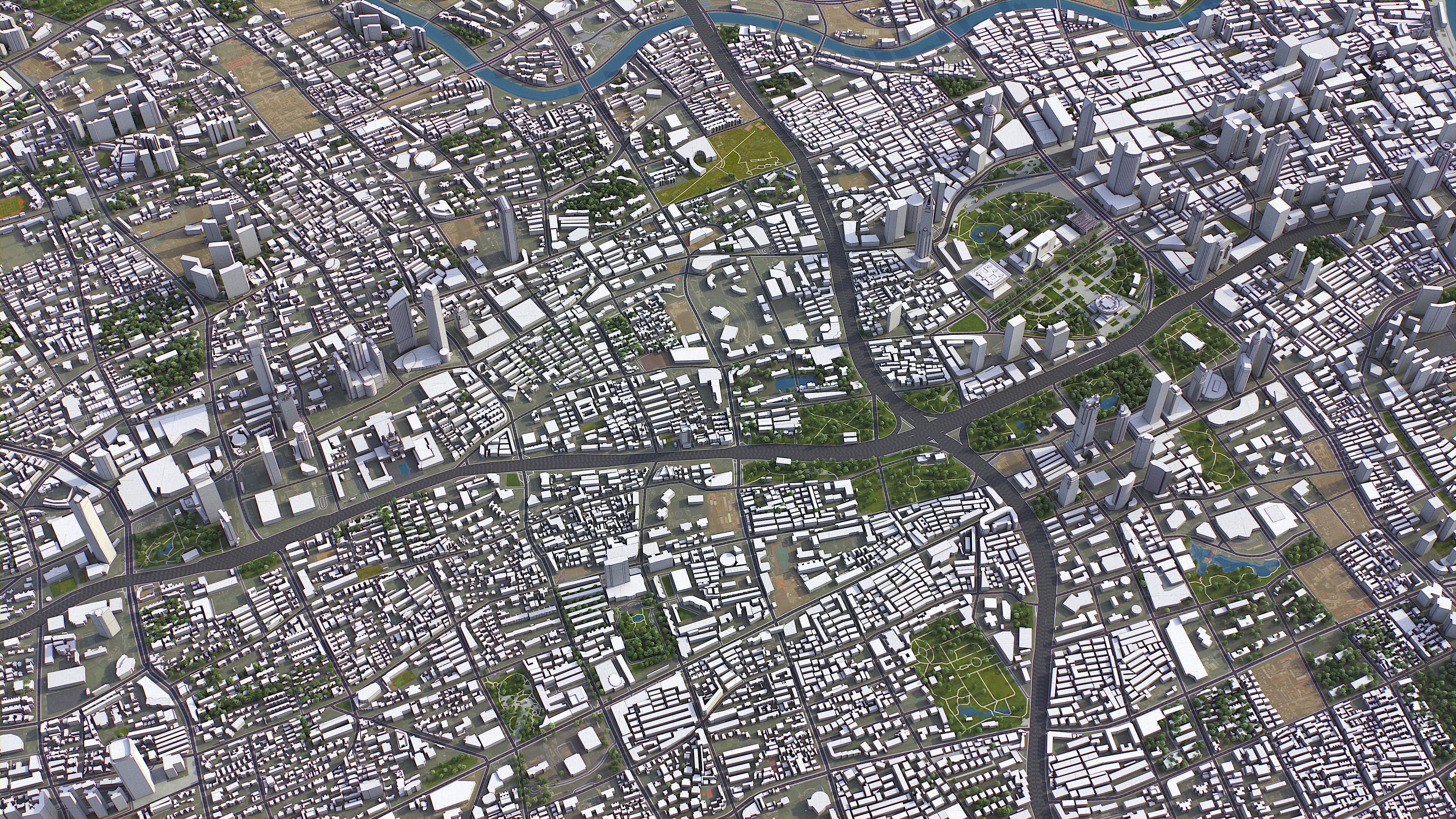 Shanghai Low-poly 3D model_12