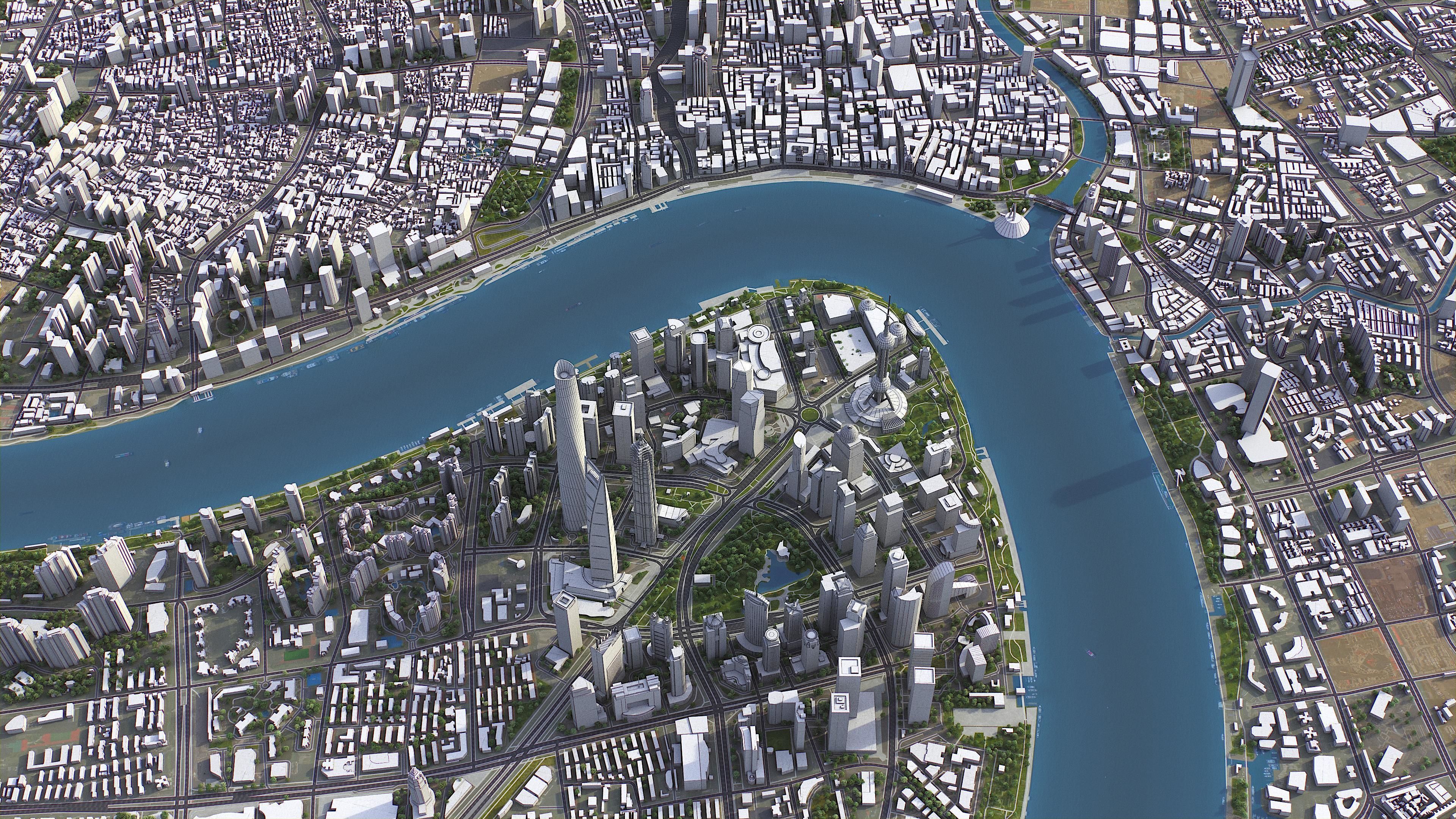 Shanghai Low-poly 3D model_5