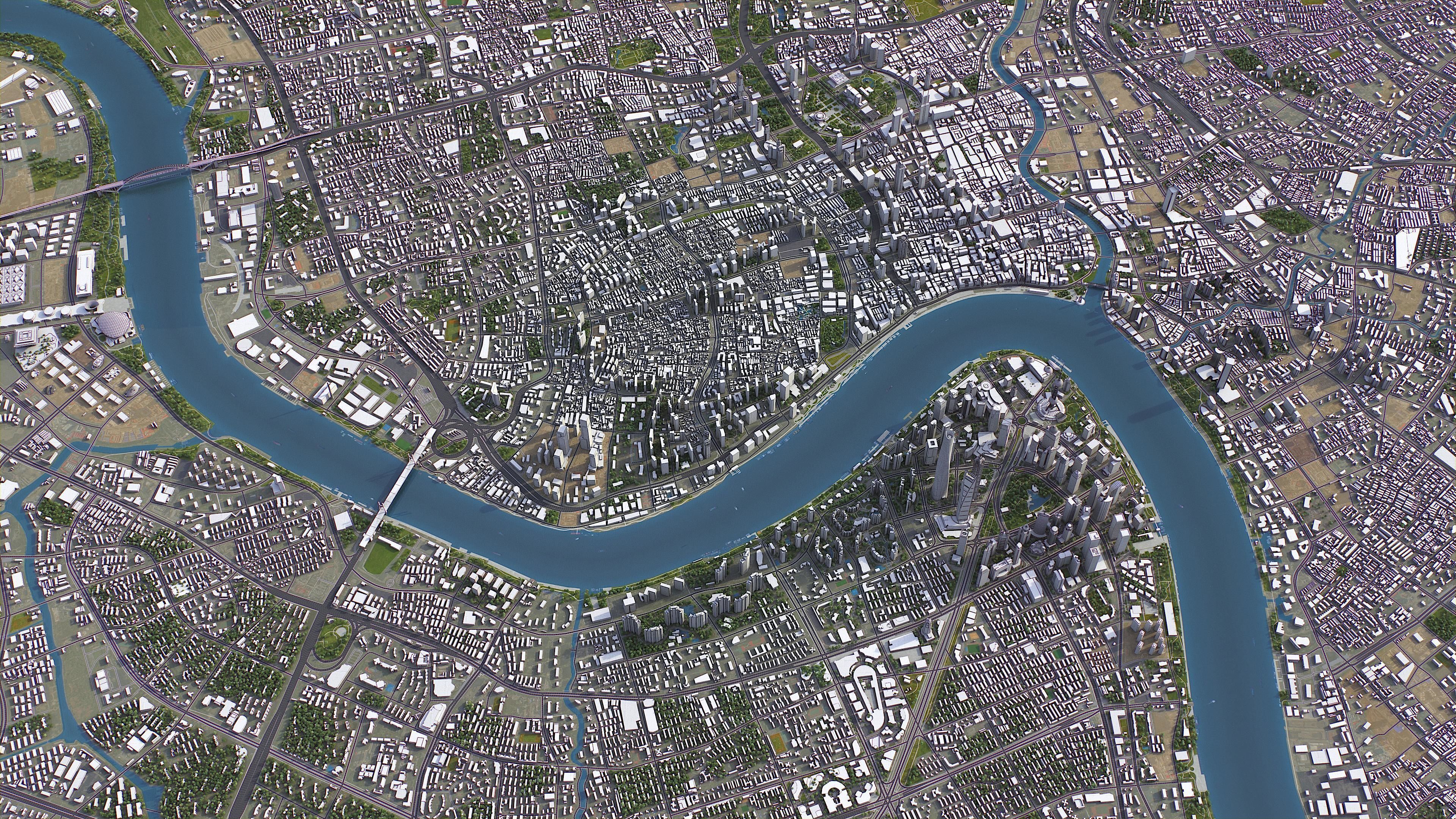 Shanghai Low-poly 3D model_11