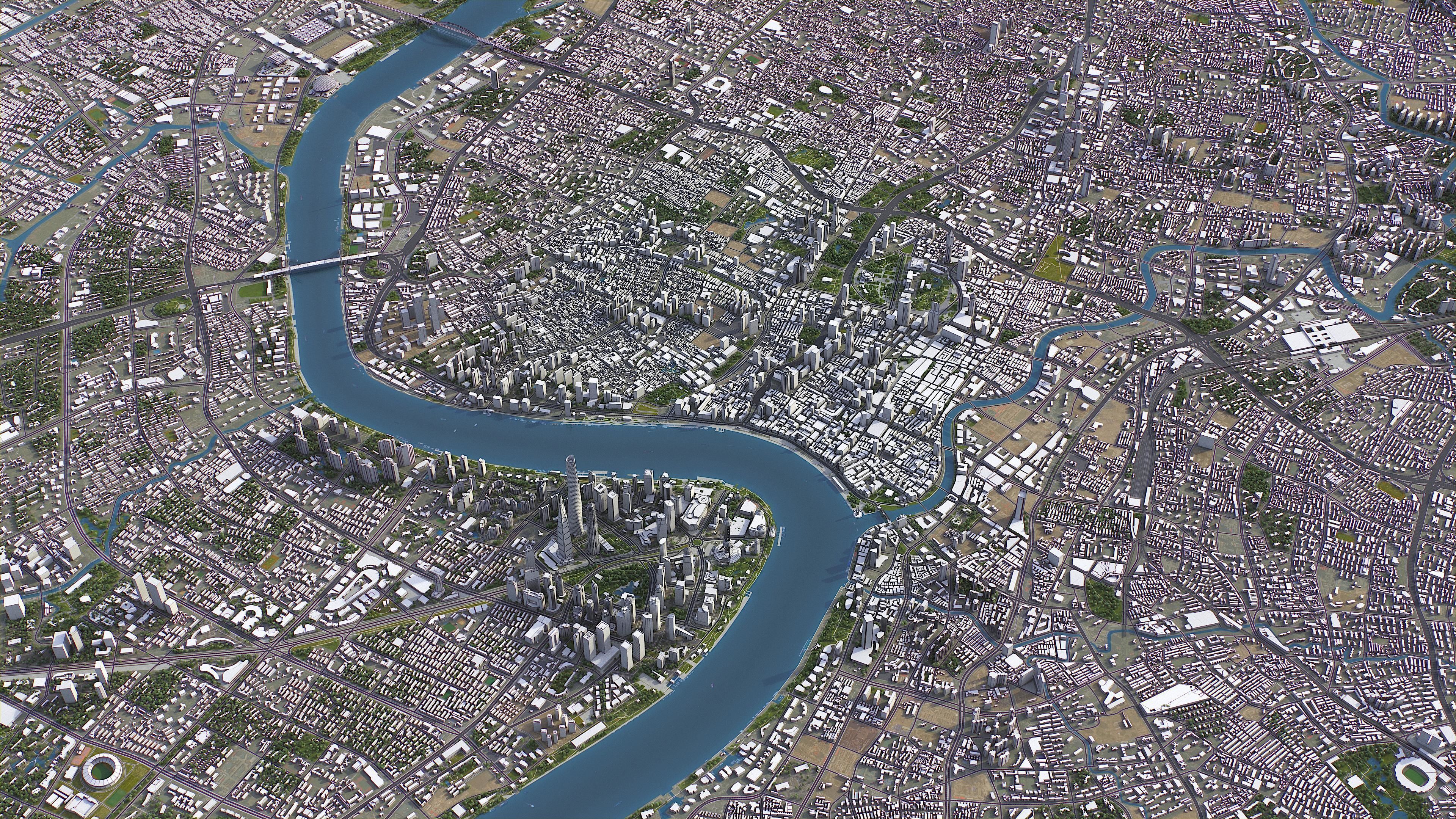 Shanghai Low-poly 3D model_19