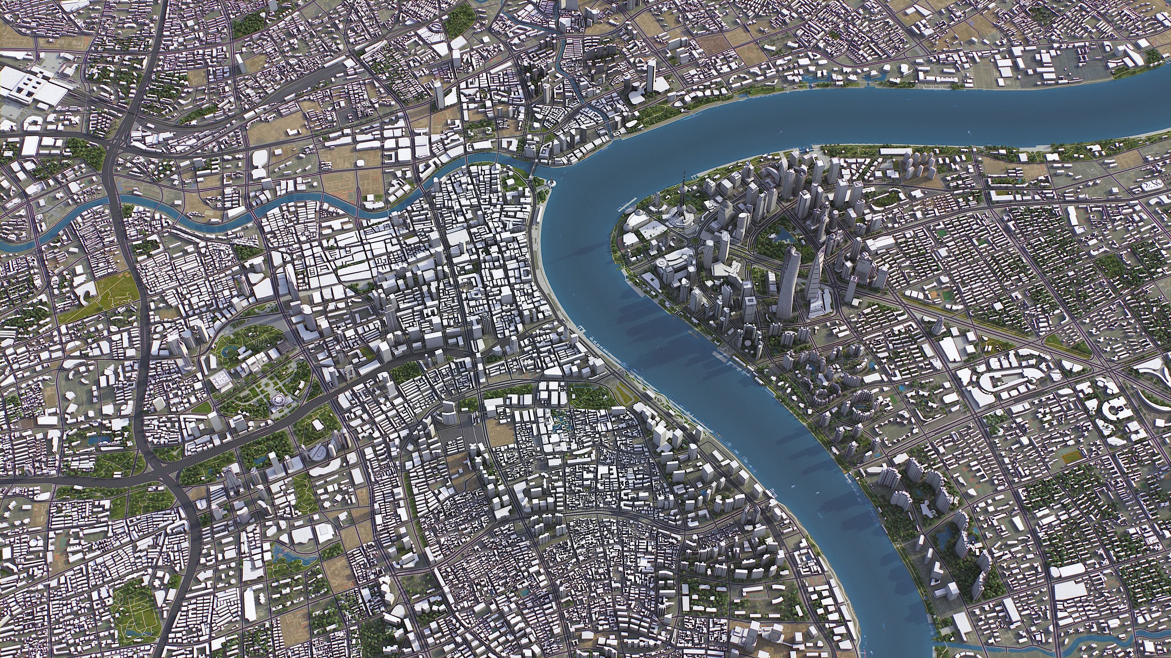 Shanghai Low-poly 3D model_18