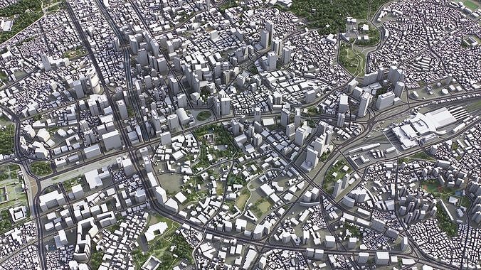 Seoul - 3D City Model Low-poly 3D model 5