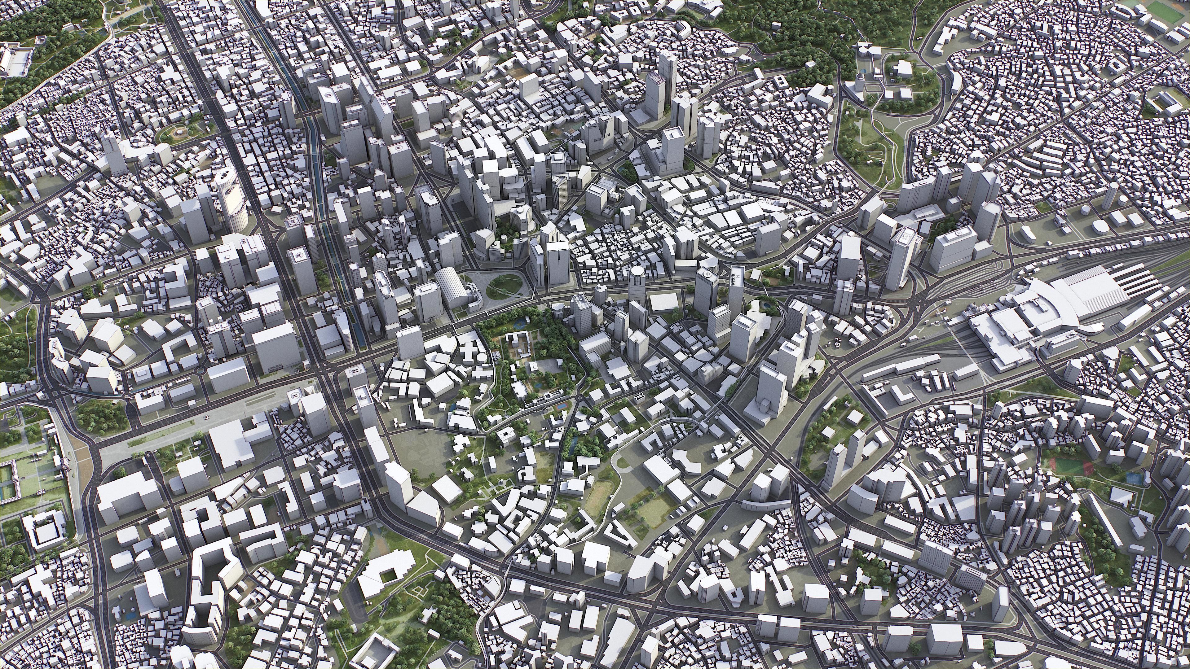 Seoul - 3D City Model Low-poly 3D model_4