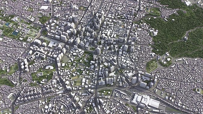 Seoul - 3D City Model Low-poly 3D model 4