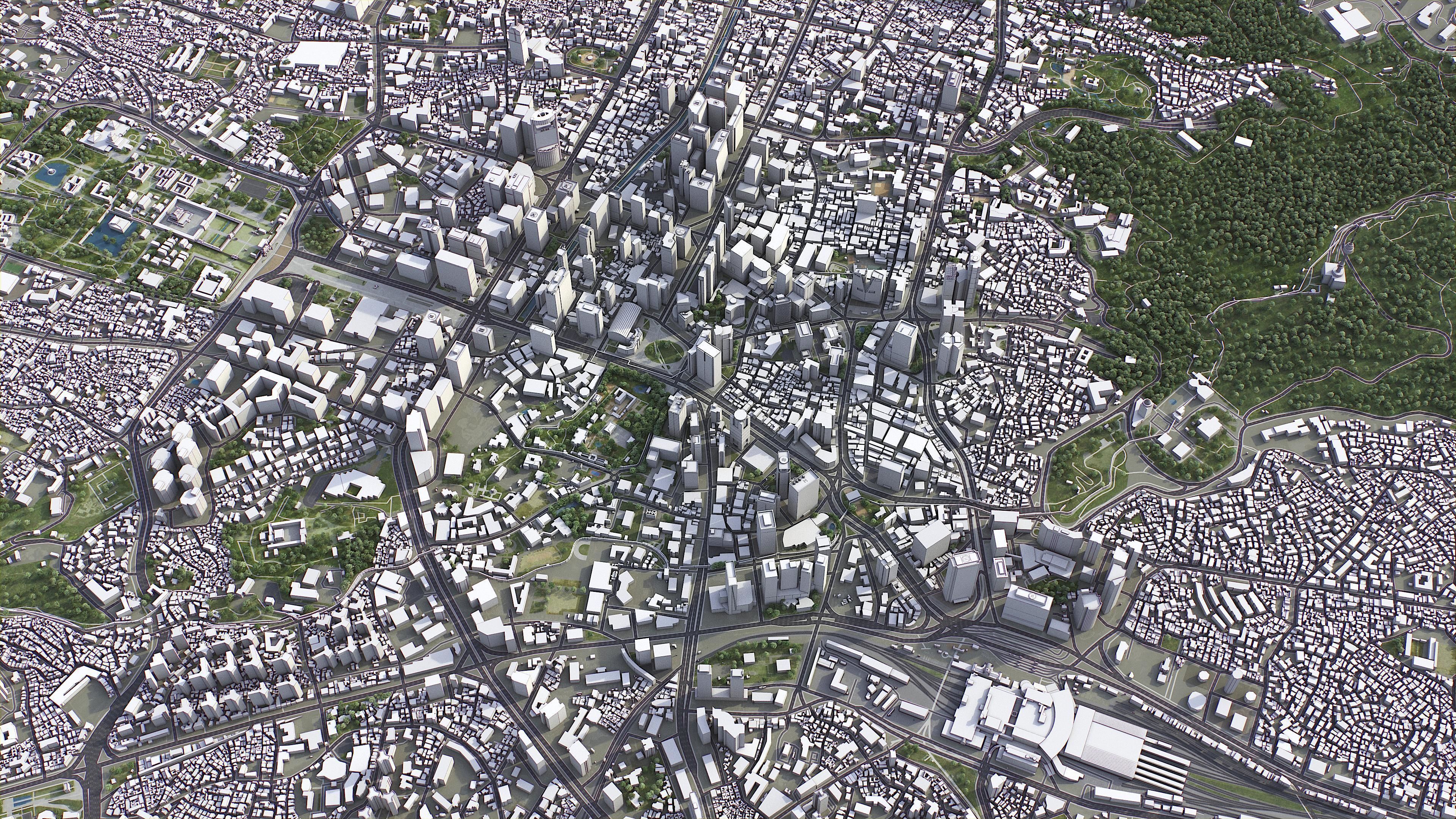 Seoul - 3D City Model Low-poly 3D model_3