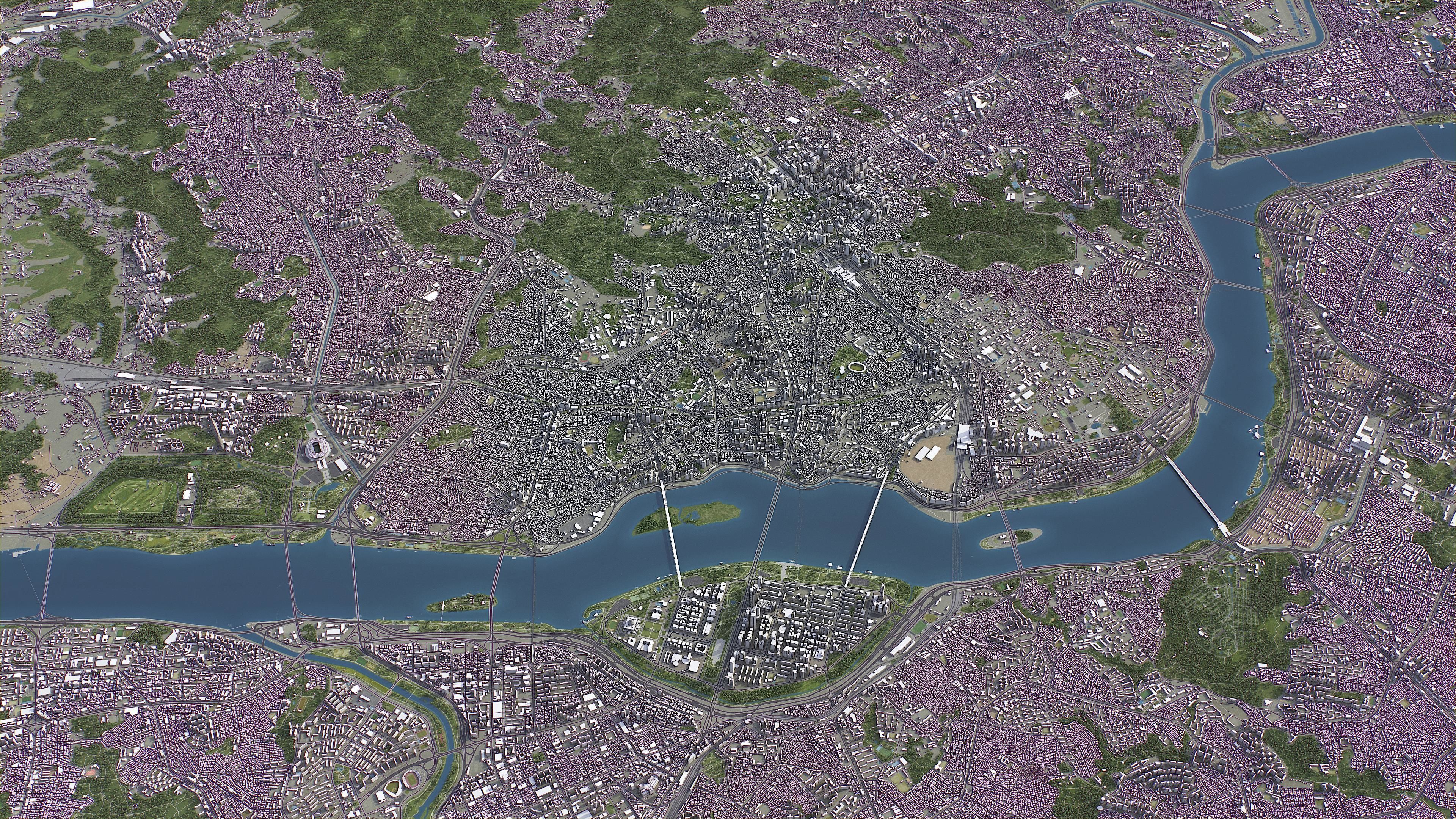 Seoul - 3D City Model Low-poly 3D model_17