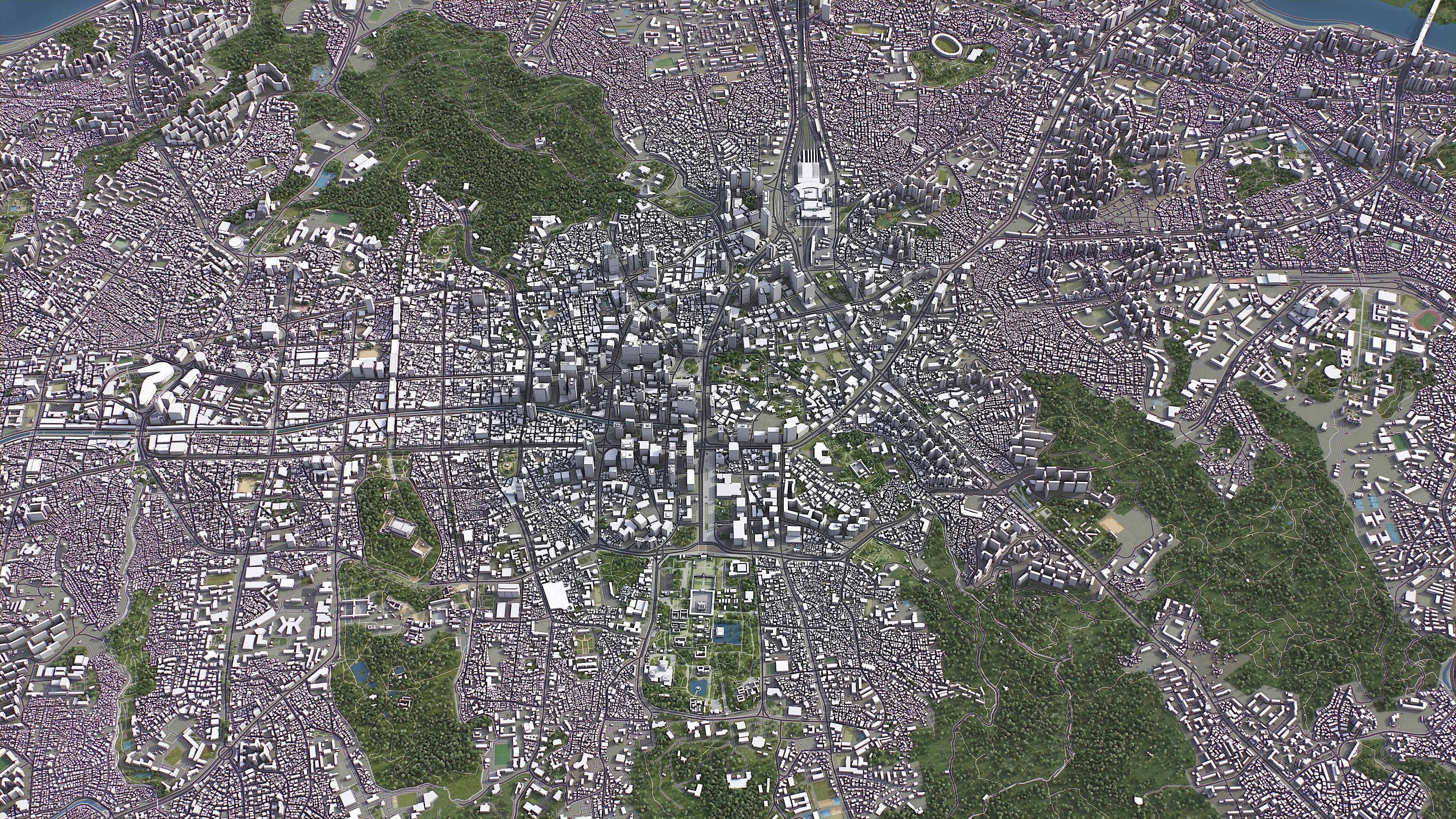 Seoul - 3D City Model Low-poly 3D model_13