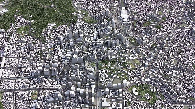 Seoul - 3D City Model Low-poly 3D model 6