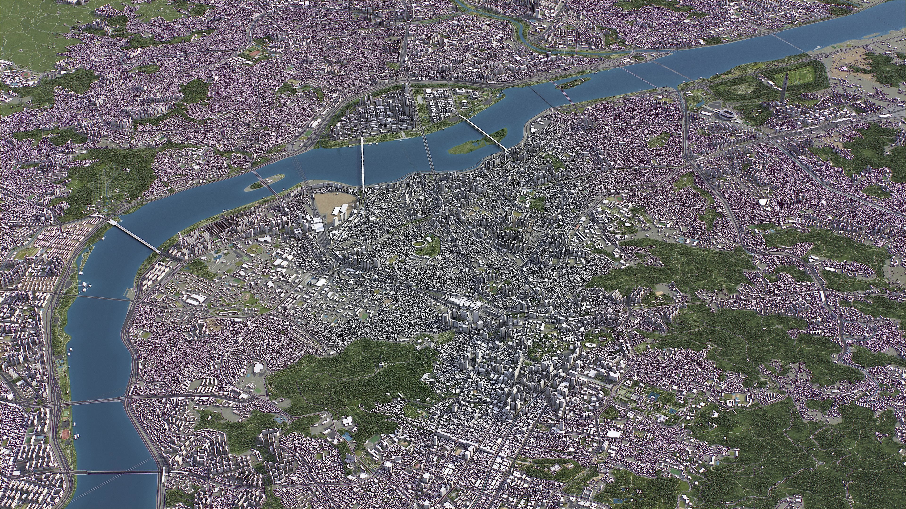 Seoul - 3D City Model Low-poly 3D model_20