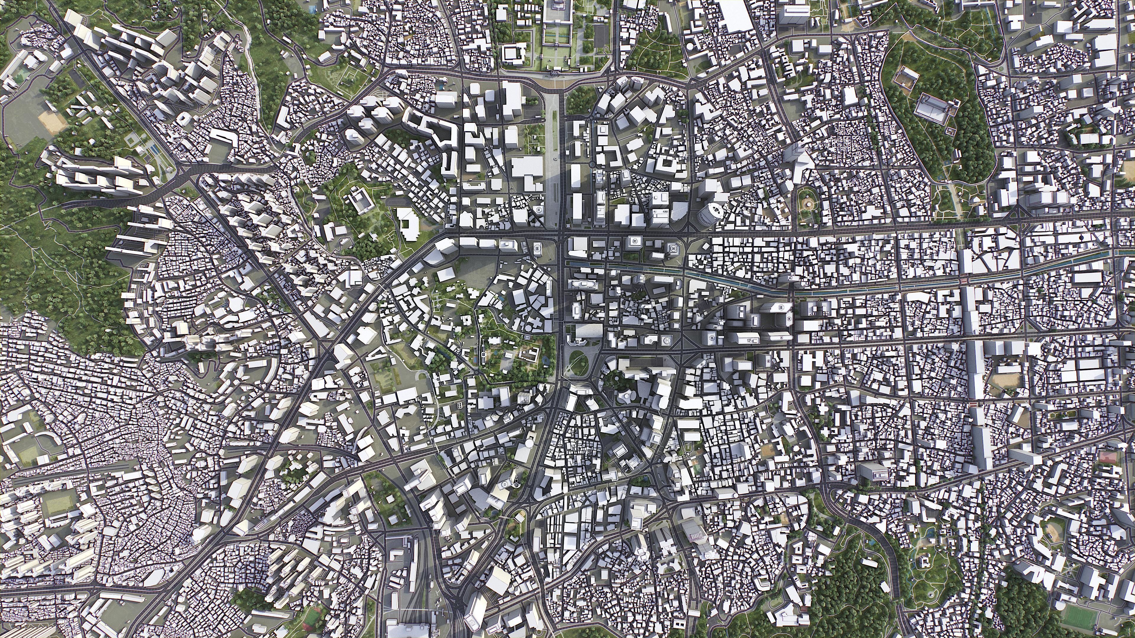 Seoul - 3D City Model Low-poly 3D model_9