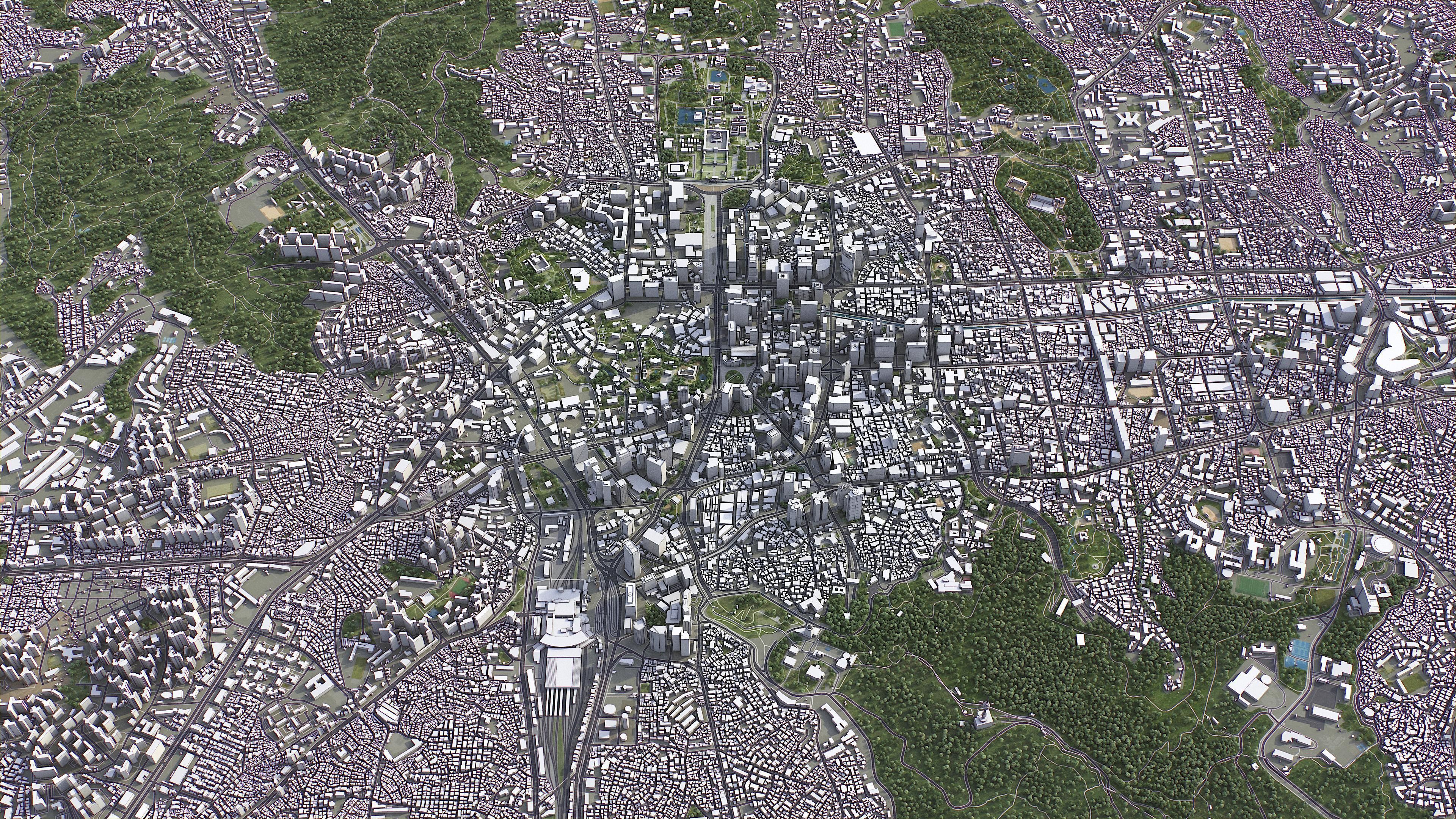 Seoul - 3D City Model Low-poly 3D model_10