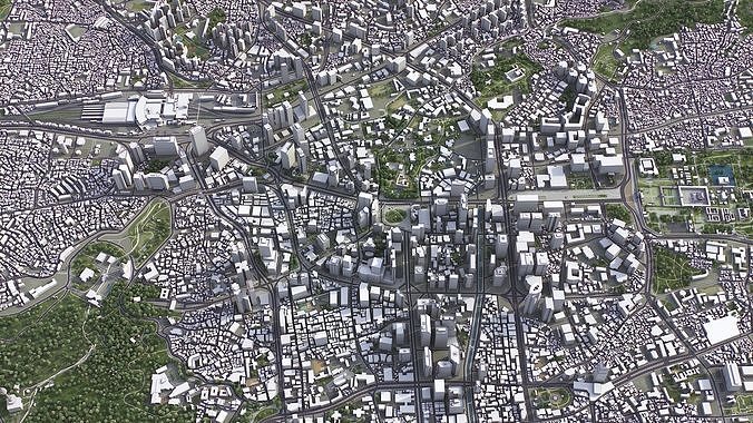 Seoul - 3D City Model Low-poly 3D model 7