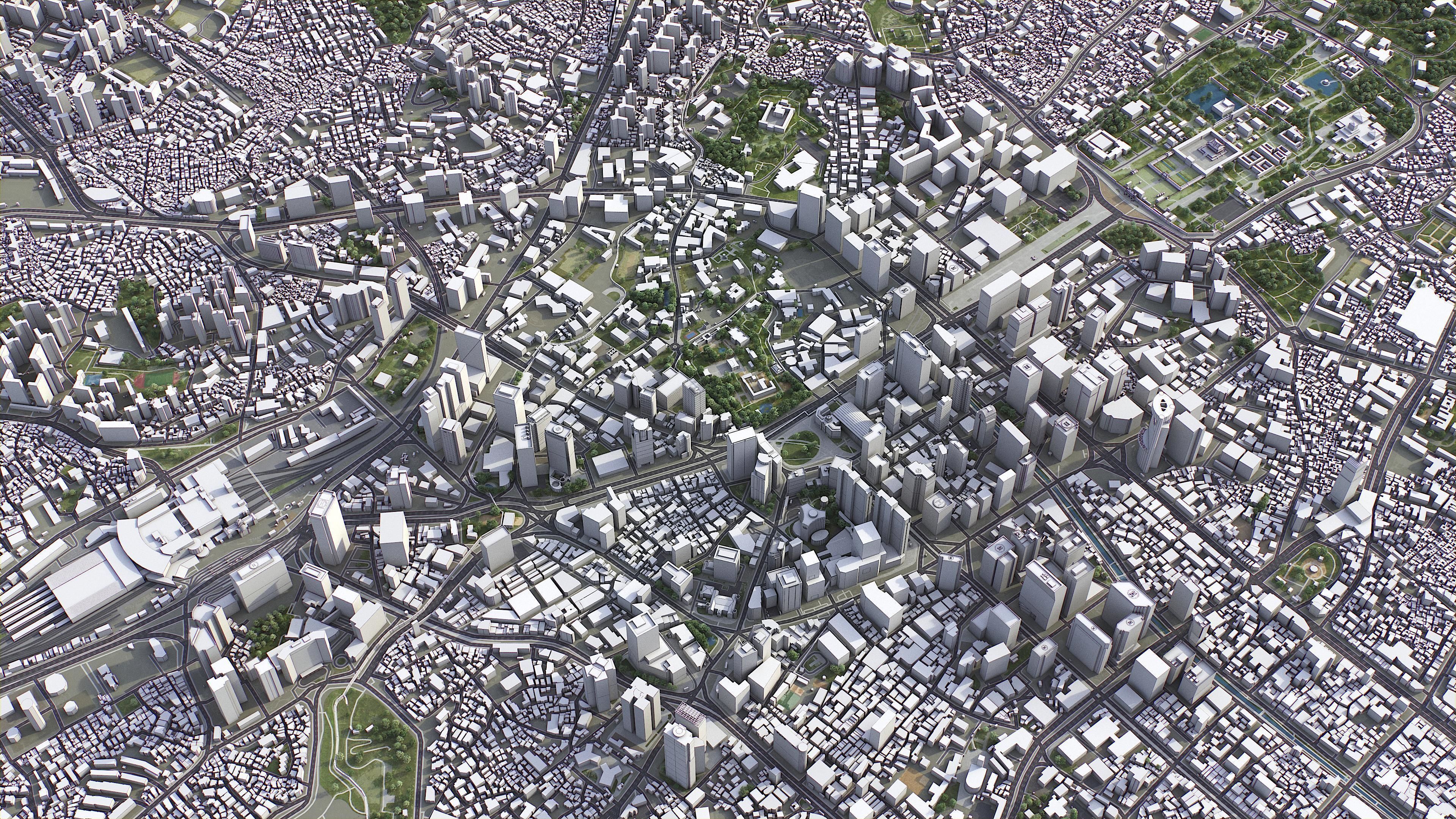 Seoul - 3D City Model Low-poly 3D model_7