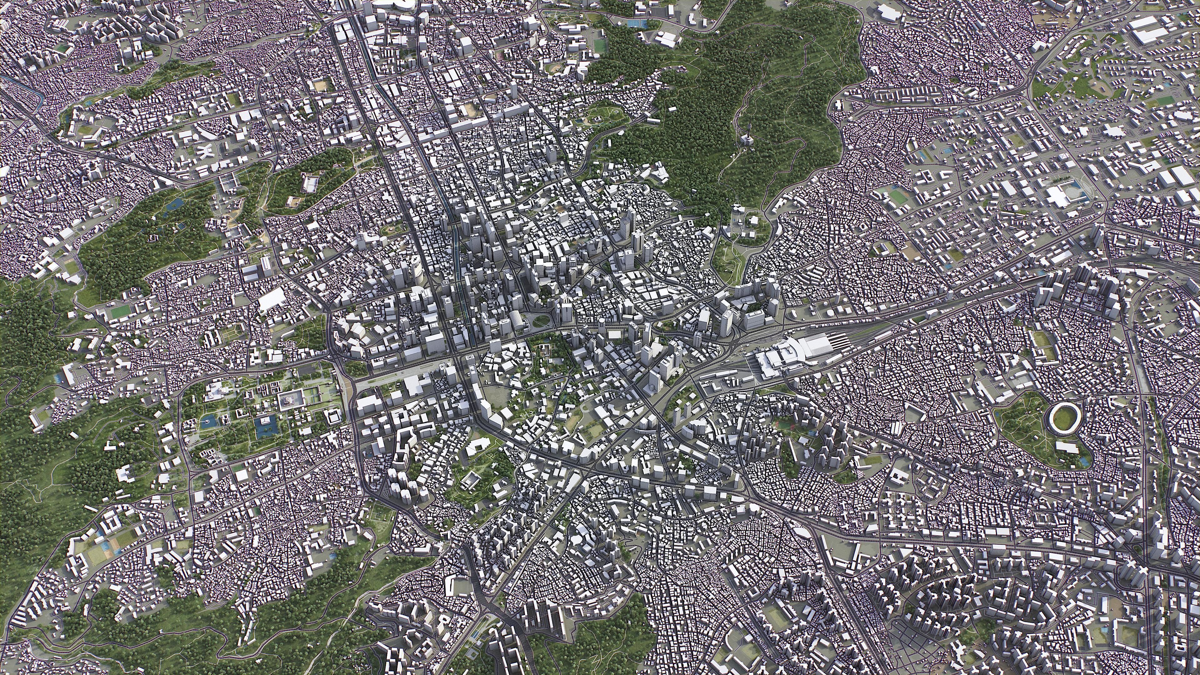 Seoul - 3D City Model Low-poly 3D model_12