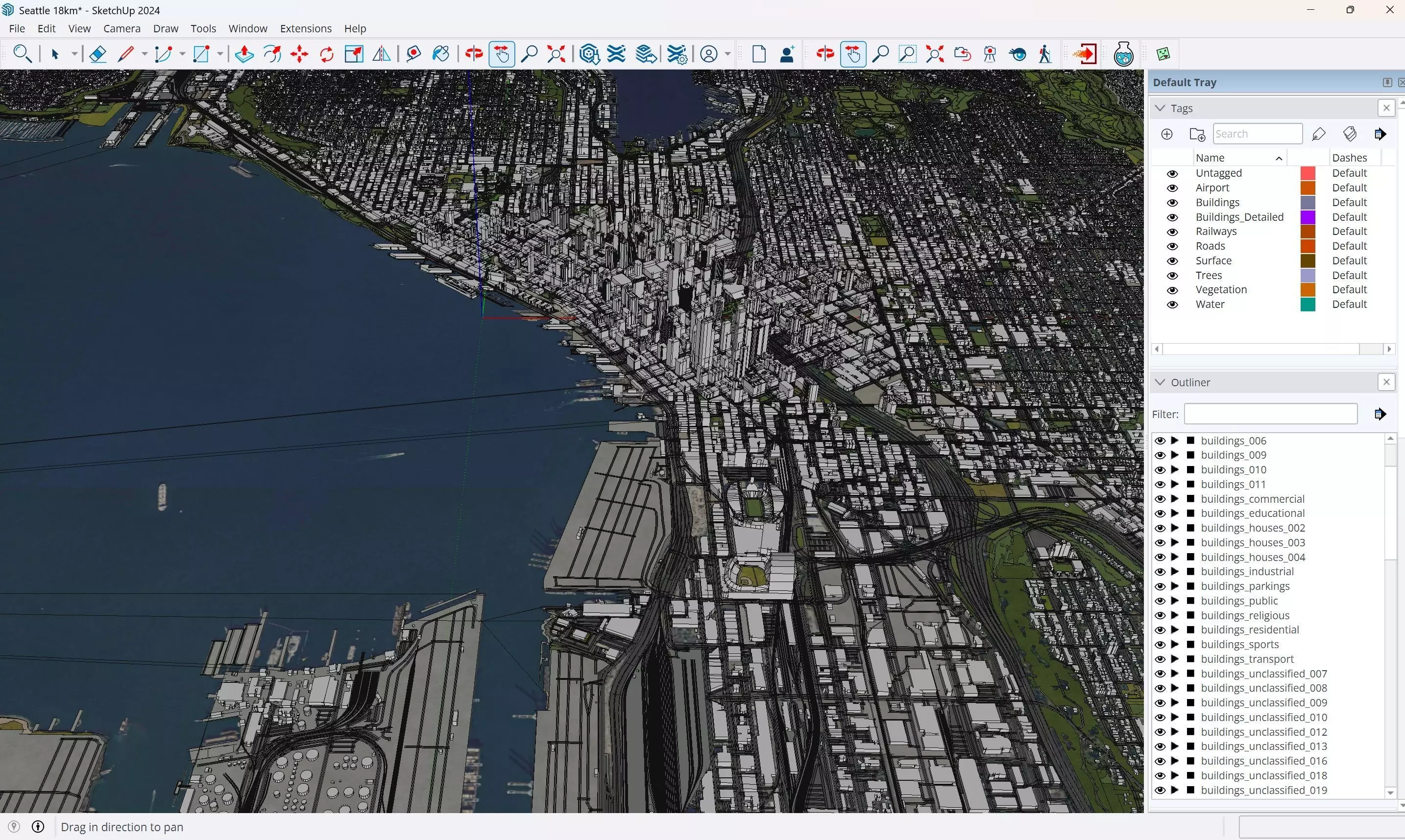 Seattle - 3D City Model Low-poly 3D model_36
