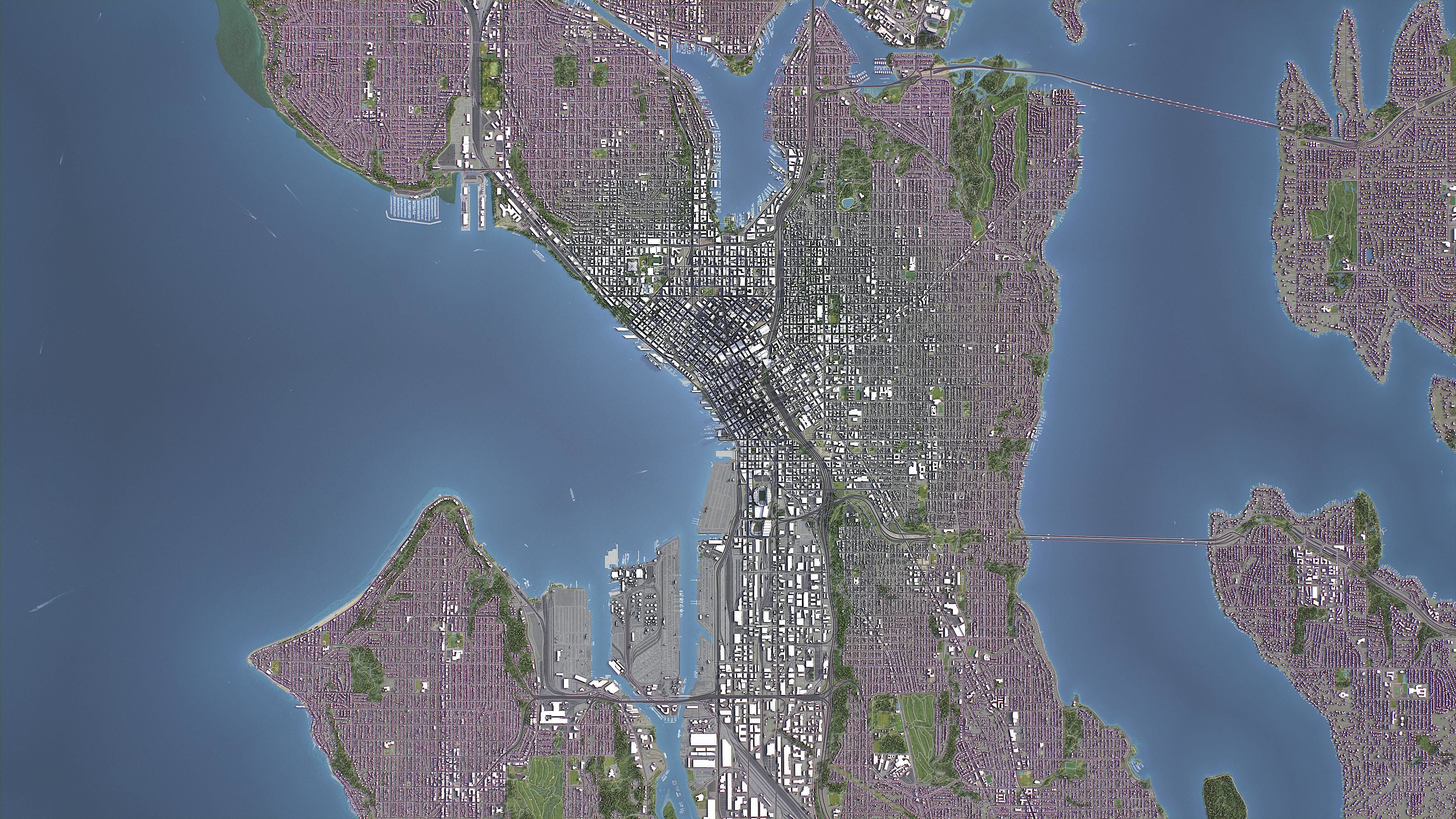 Seattle - 3D City Model Low-poly 3D model_15