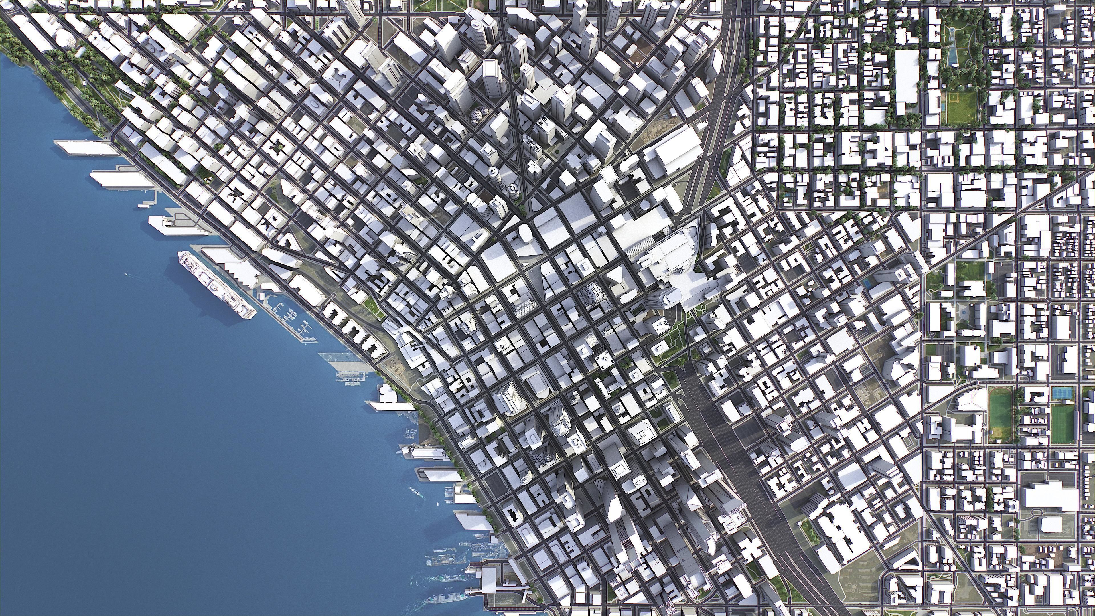 Seattle - 3D City Model Low-poly 3D model_6