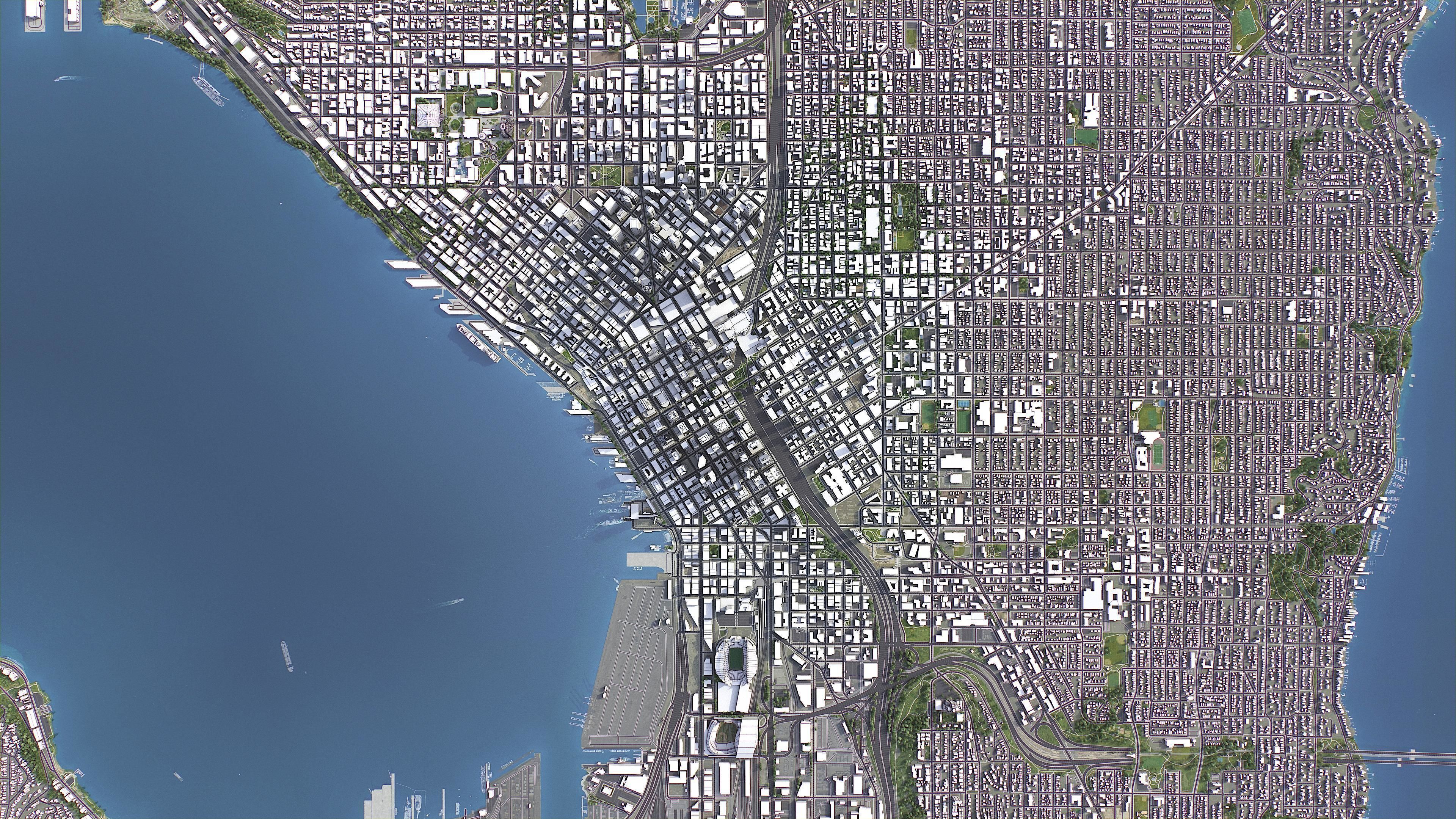 Seattle - 3D City Model Low-poly 3D model_14
