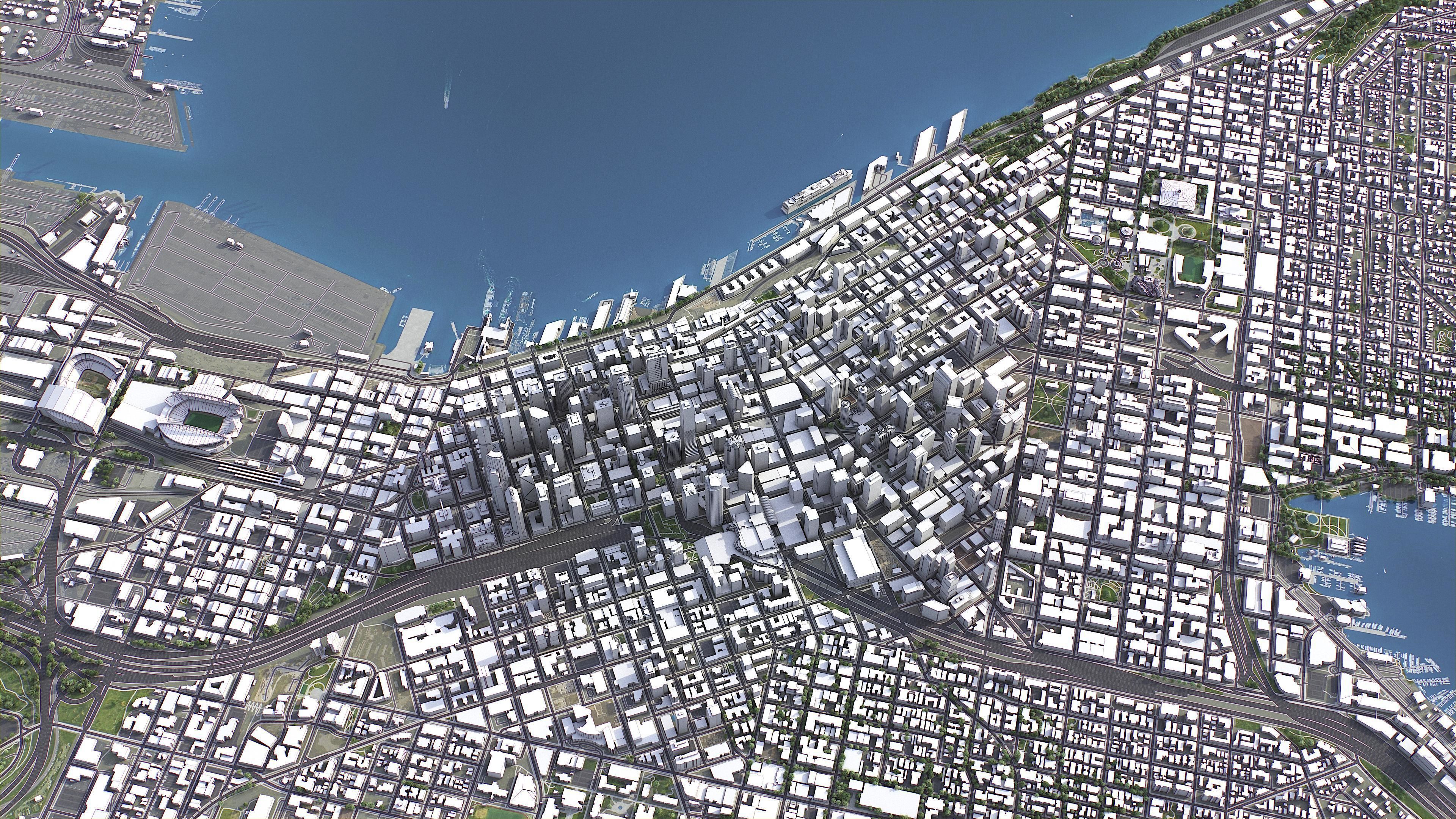 Seattle - 3D City Model Low-poly 3D model_11
