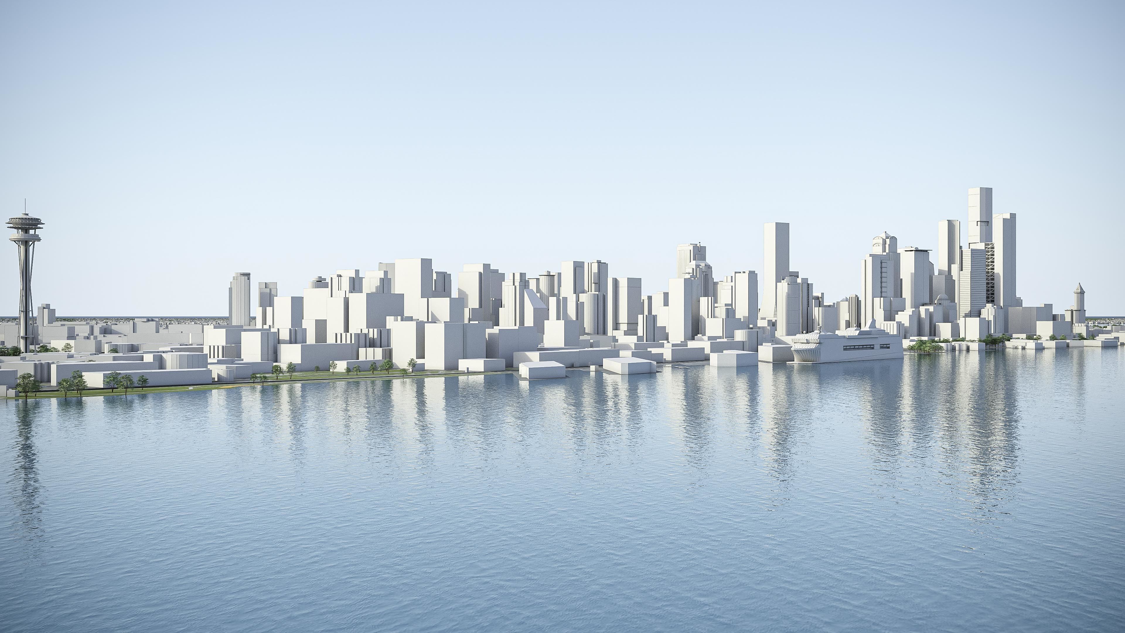 Seattle - 3D City Model Low-poly 3D model_23