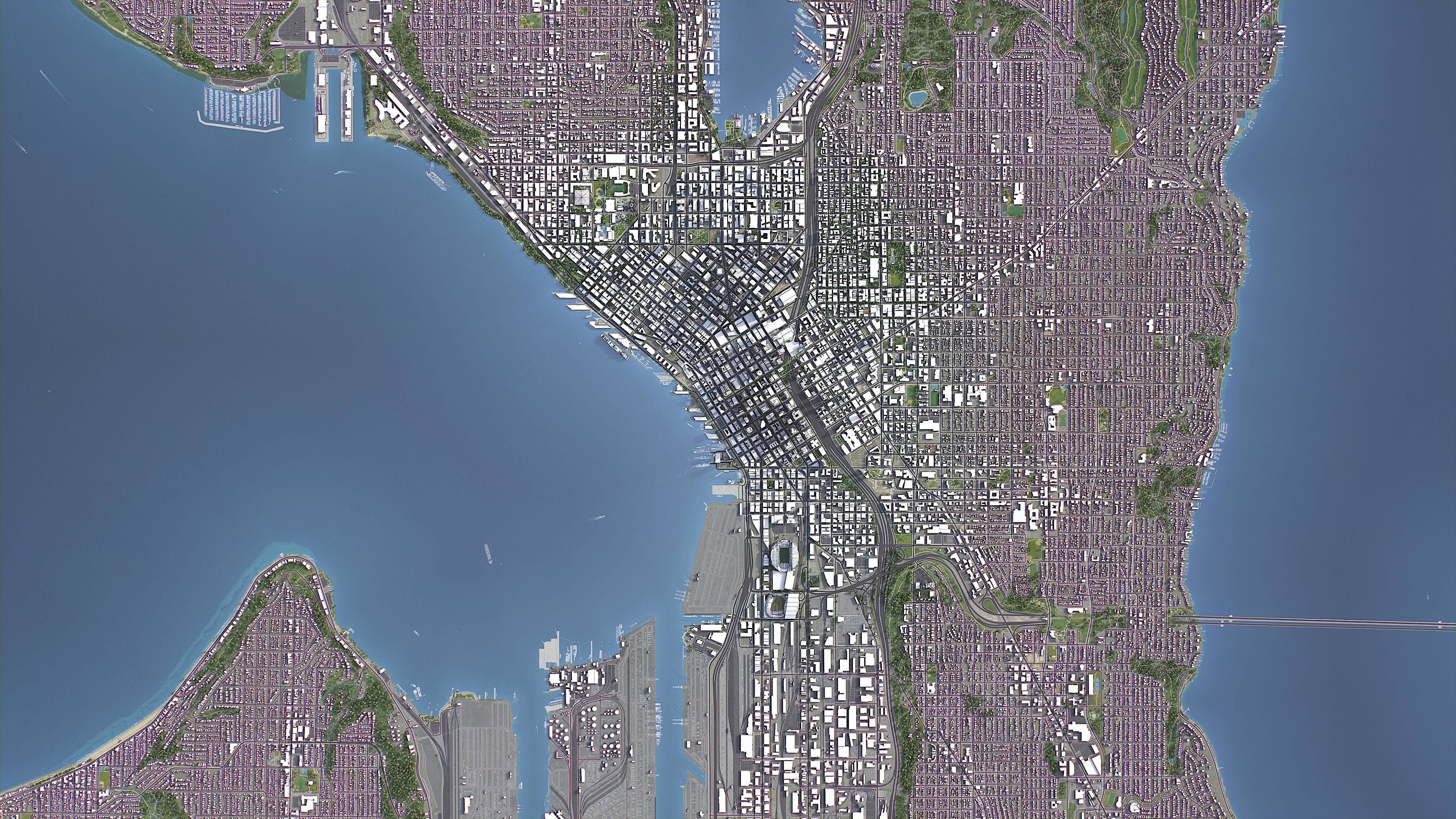 Seattle - 3D City Model Low-poly 3D model_17