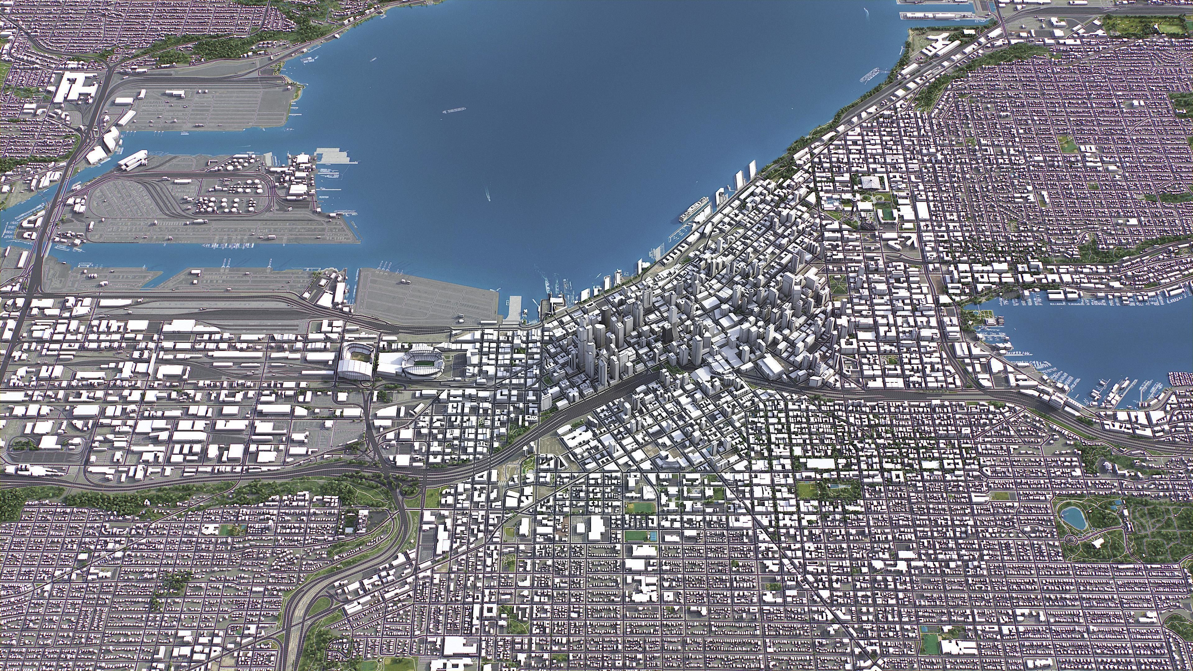 Seattle - 3D City Model Low-poly 3D model_12