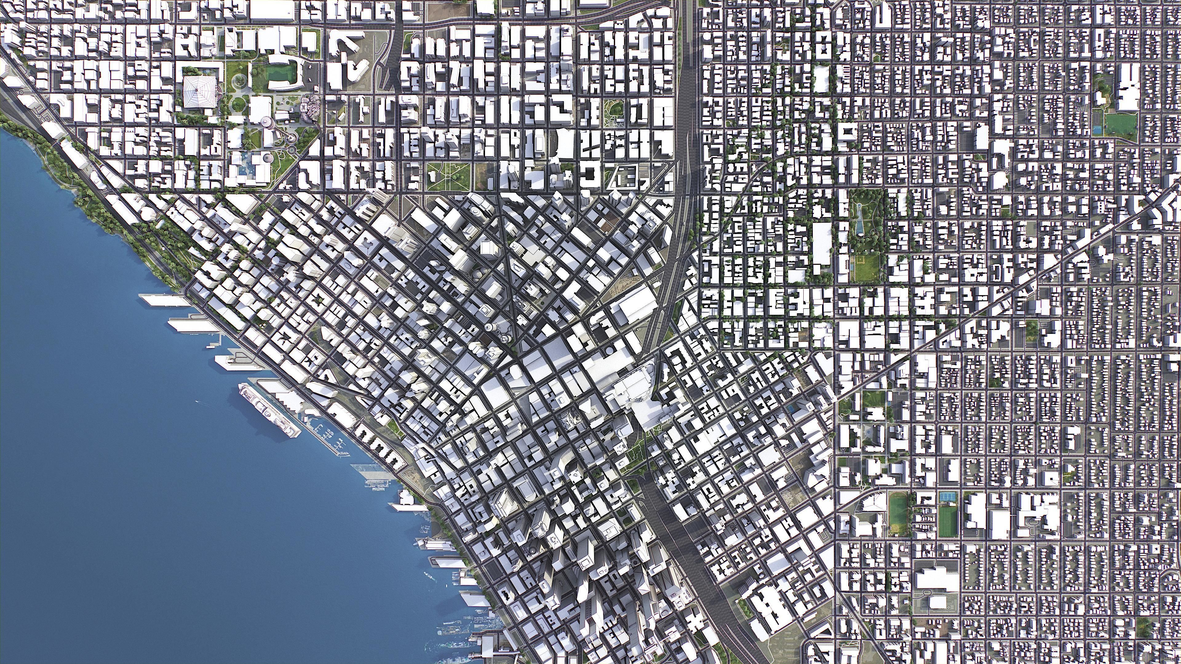Seattle - 3D City Model Low-poly 3D model_8