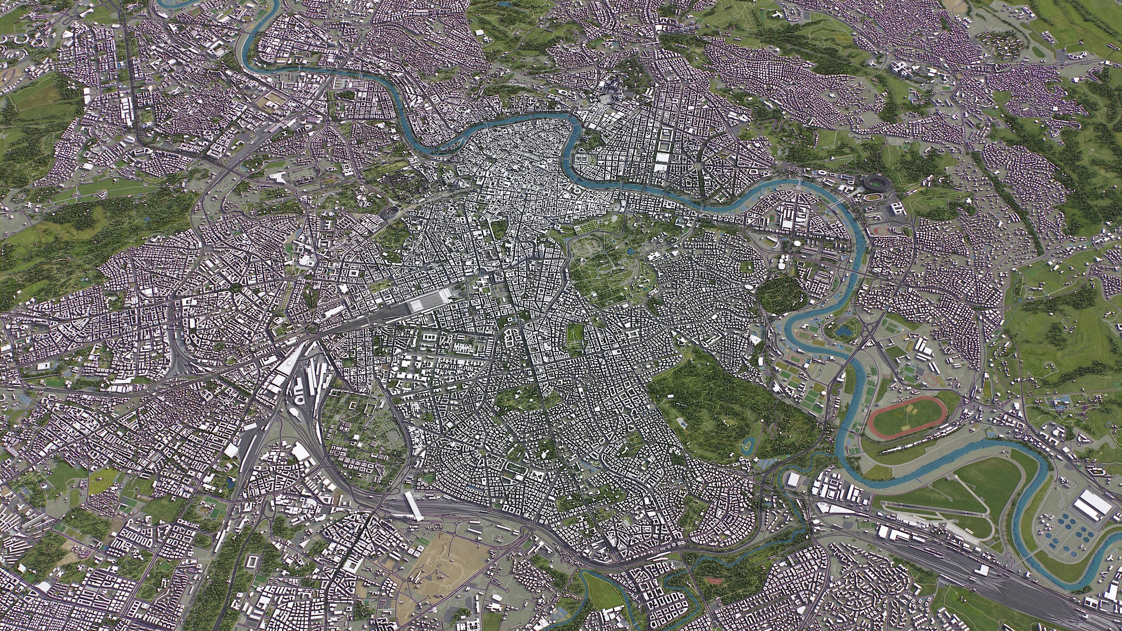 Rome - city Low-poly 3D model_20