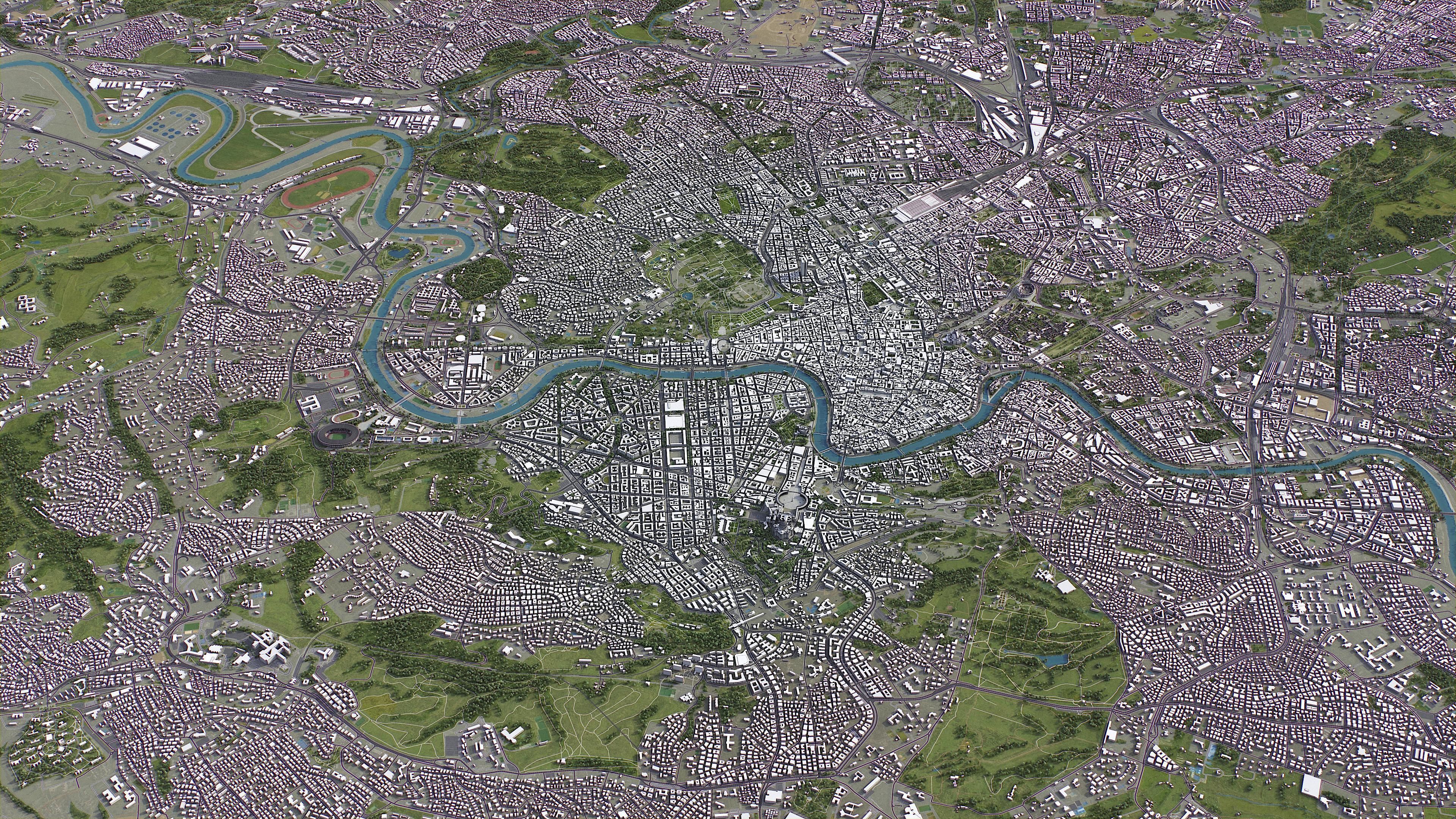 Rome - city Low-poly 3D model_18