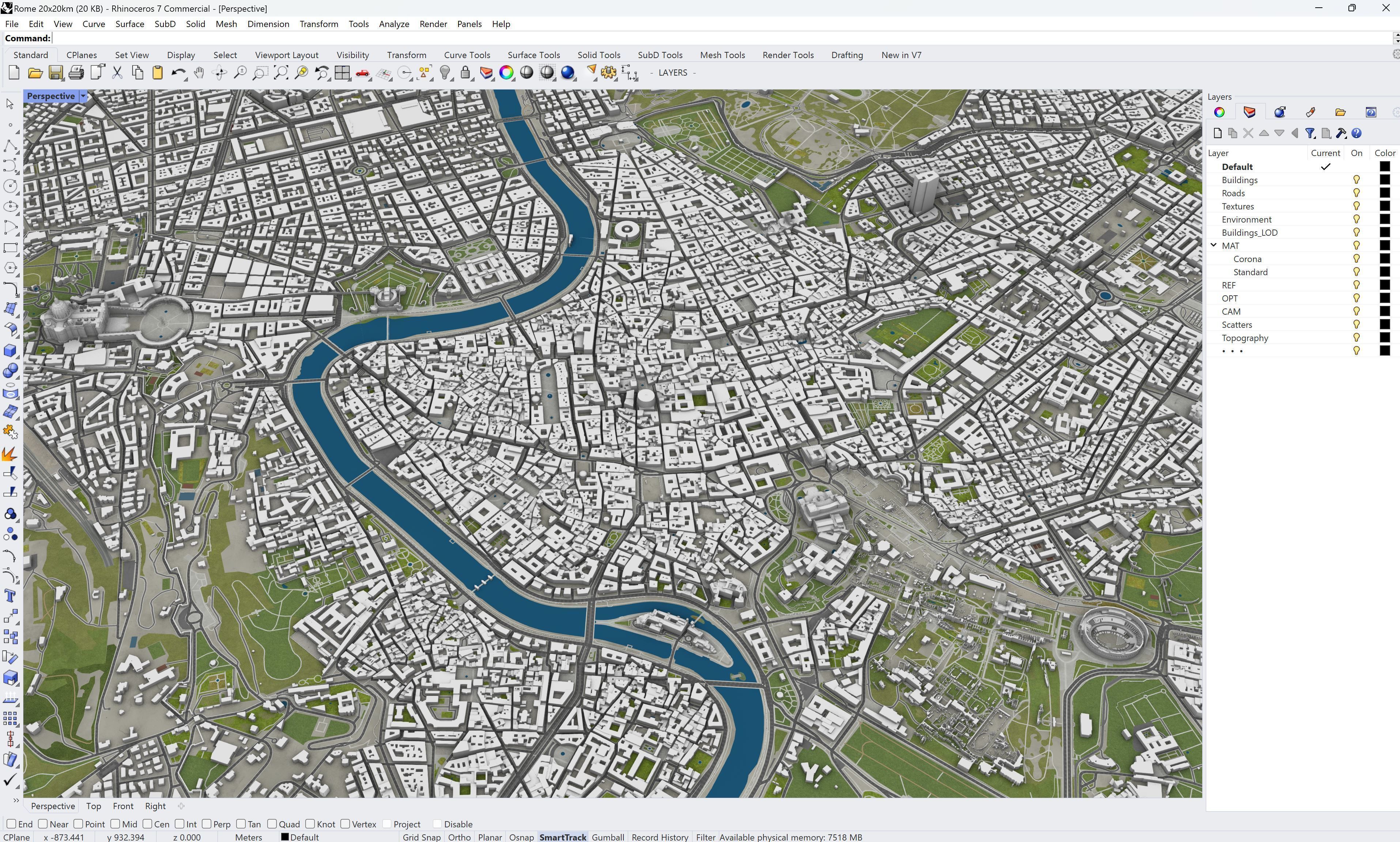 Rome - city Low-poly 3D model_26