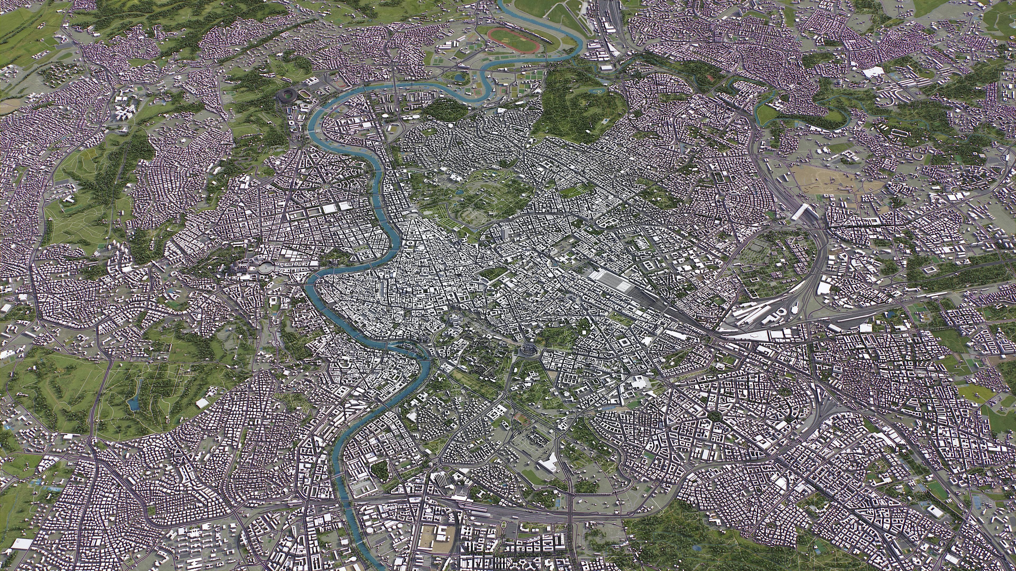 Rome - city Low-poly 3D model_16