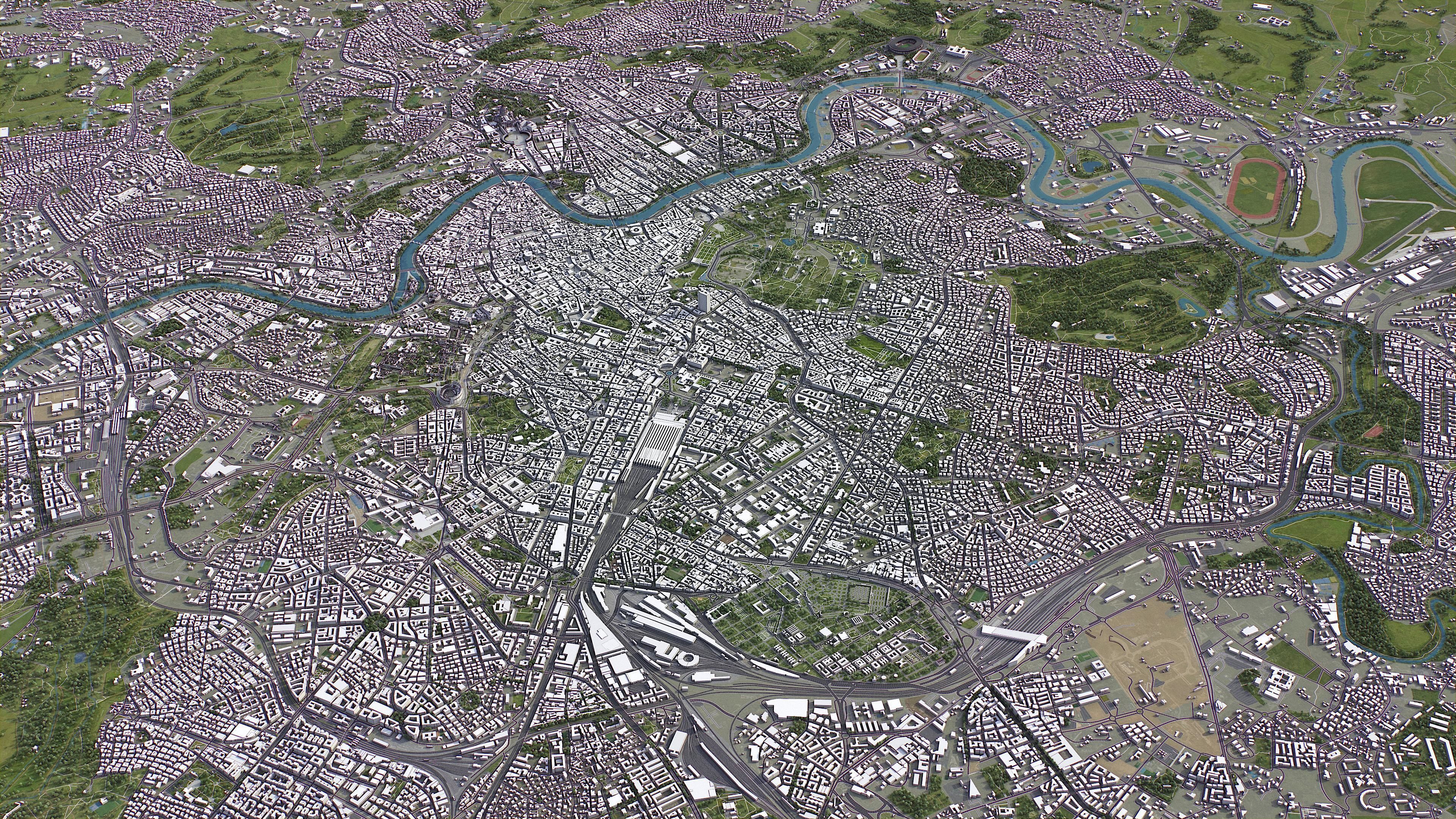 Rome - city Low-poly 3D model_15