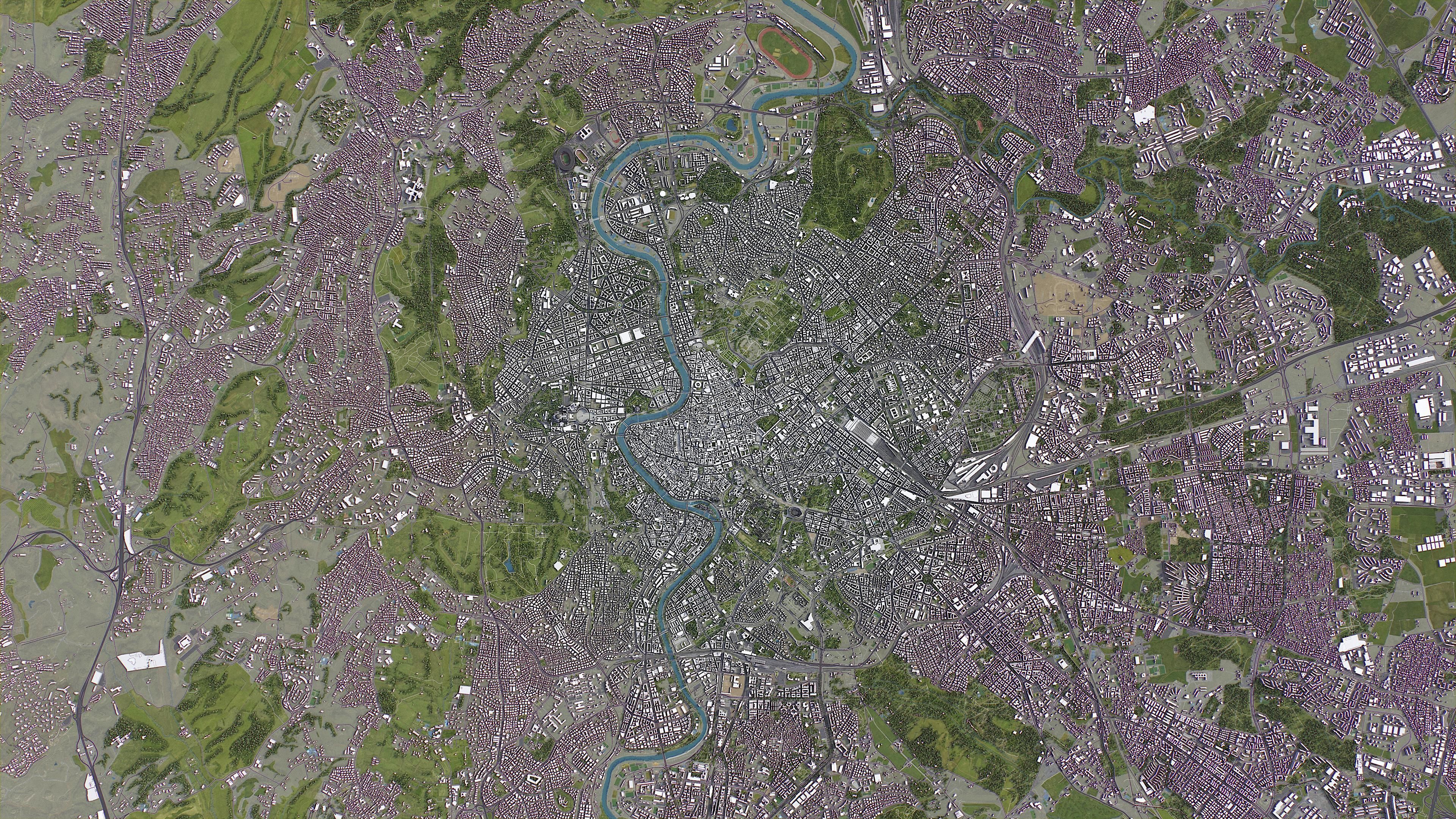 Rome - city Low-poly 3D model_22