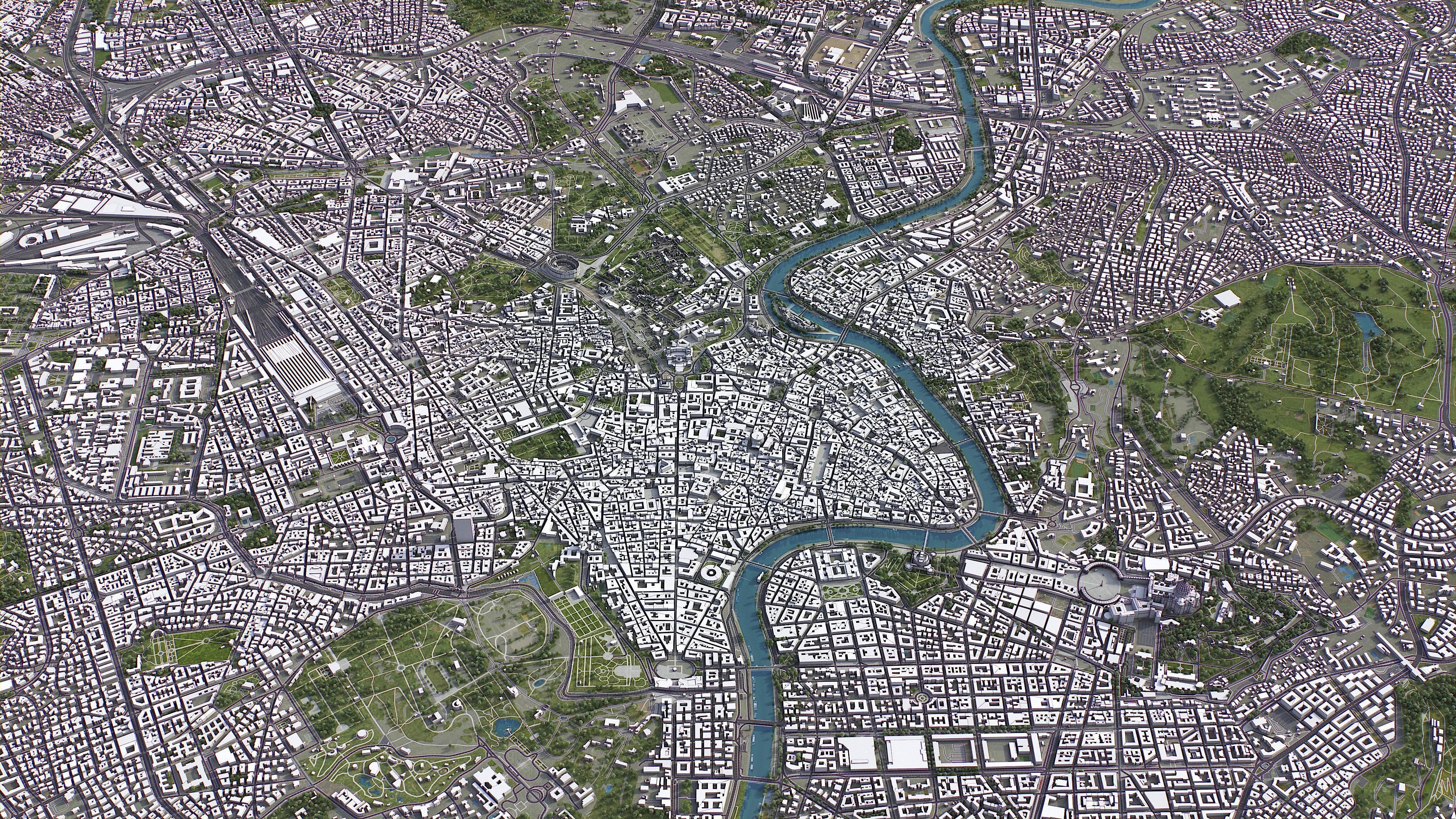 Rome - city Low-poly 3D model_13