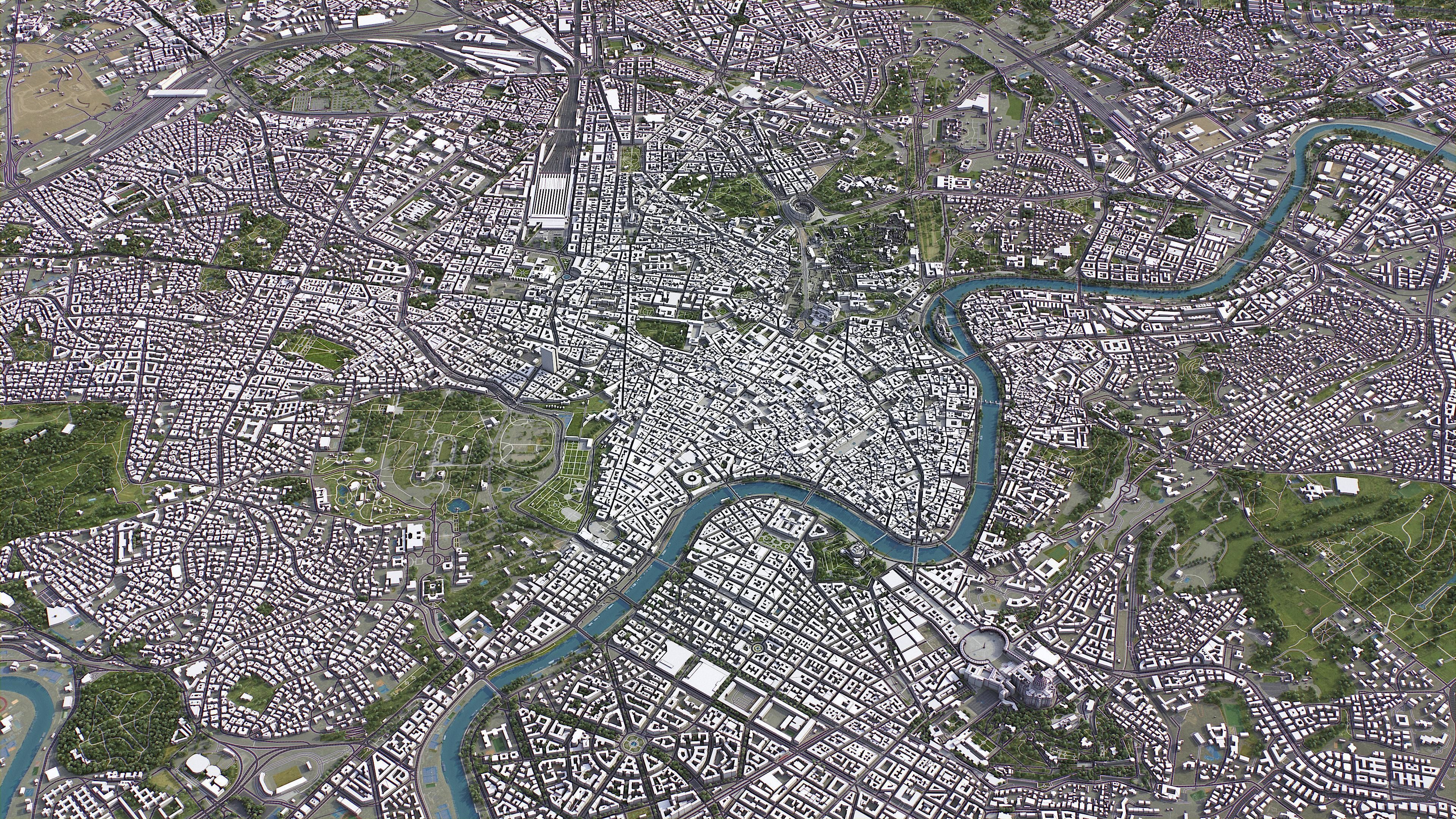 Rome - city Low-poly 3D model_12