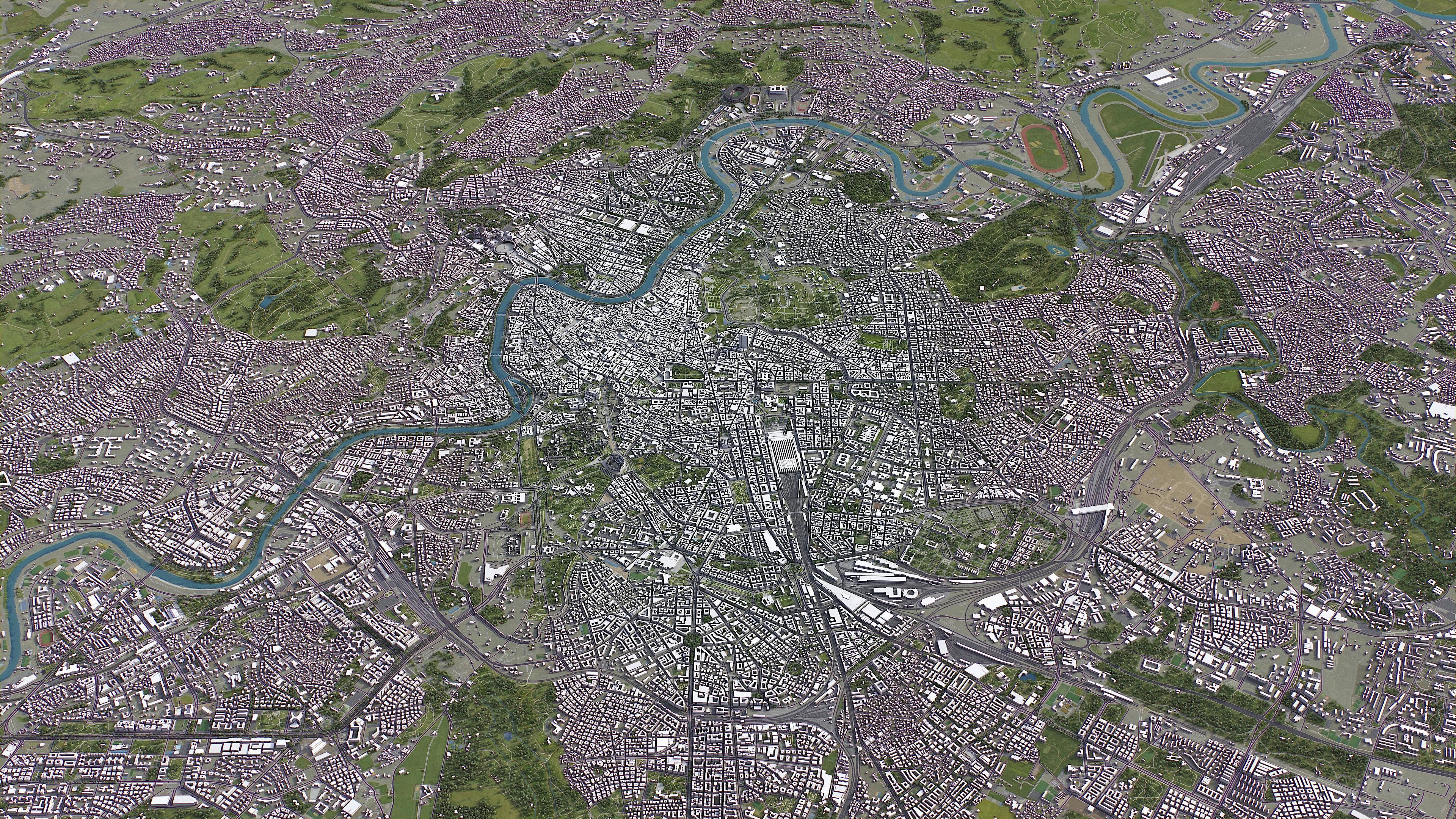 Rome - city Low-poly 3D model_19