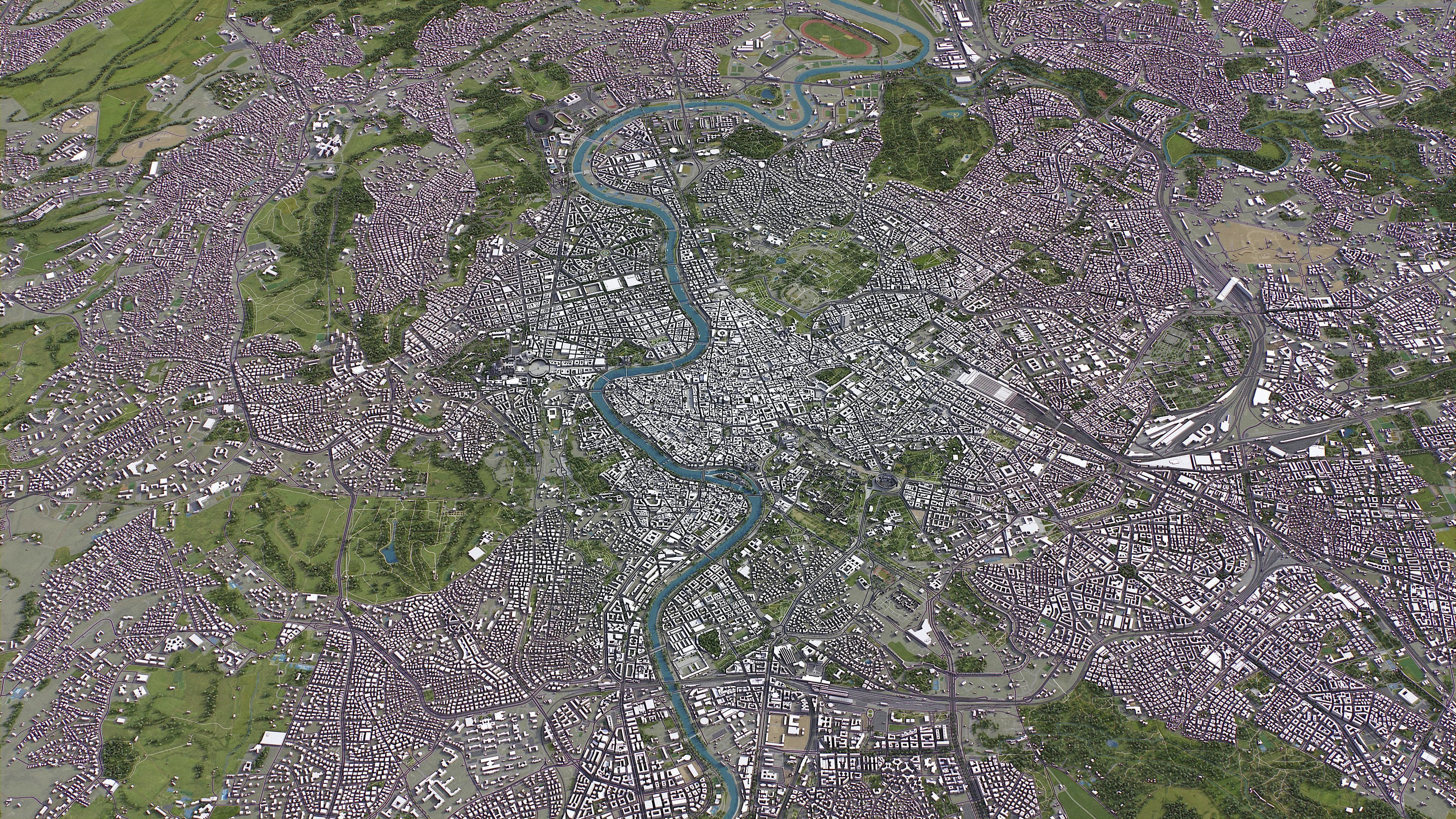 Rome - city Low-poly 3D model_17