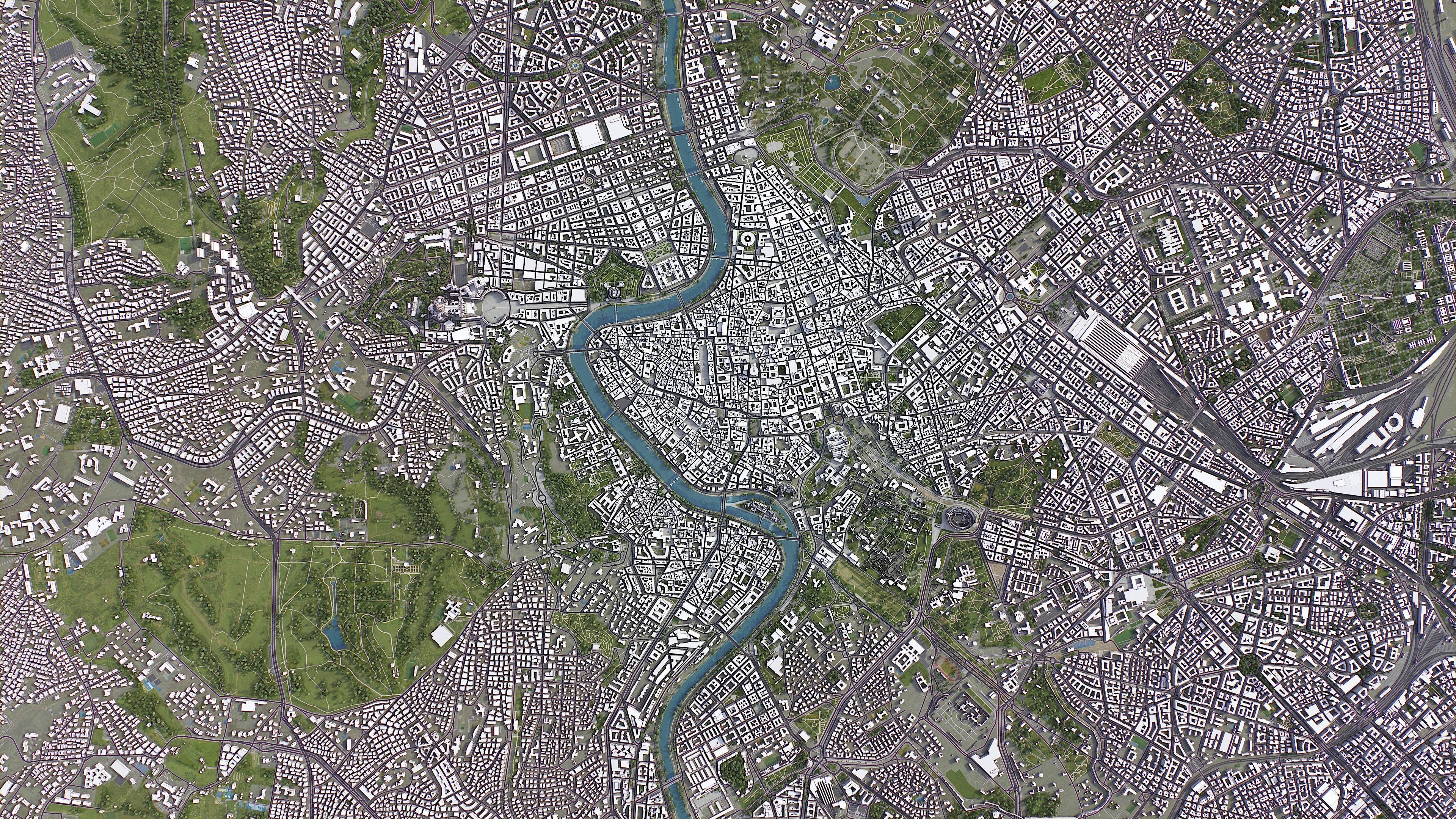 Rome - city Low-poly 3D model_23