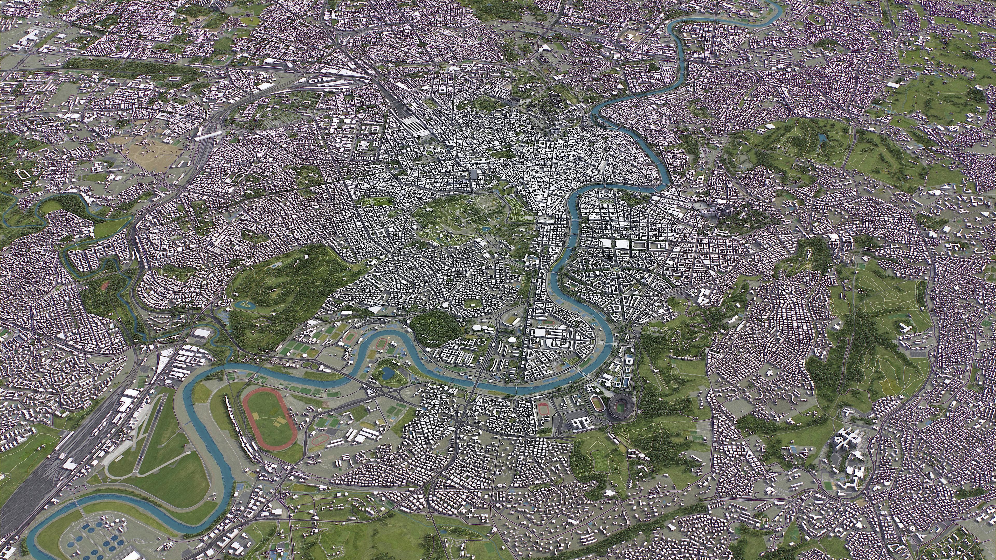 Rome - city Low-poly 3D model_21