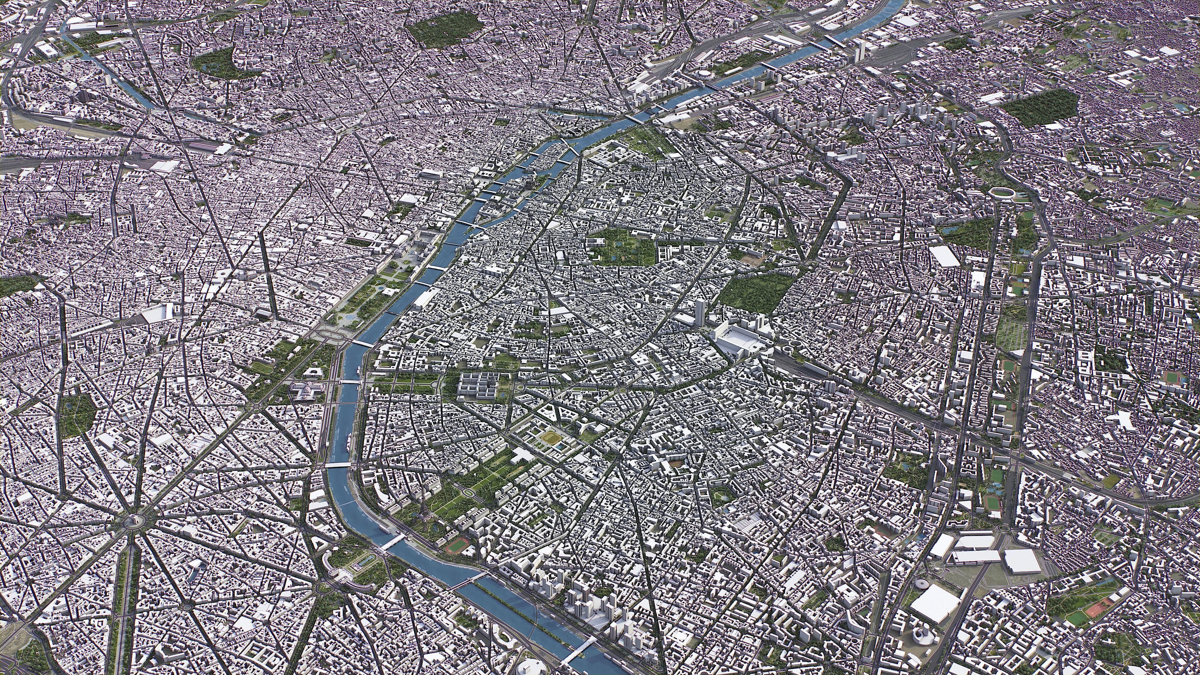 Paris Low-poly 3D model_5