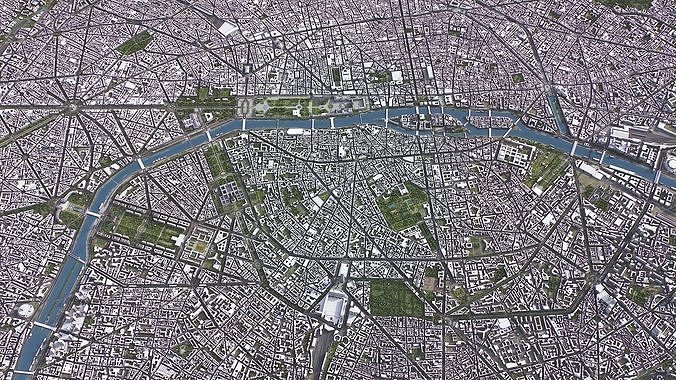 Paris Low-poly 3D model 4
