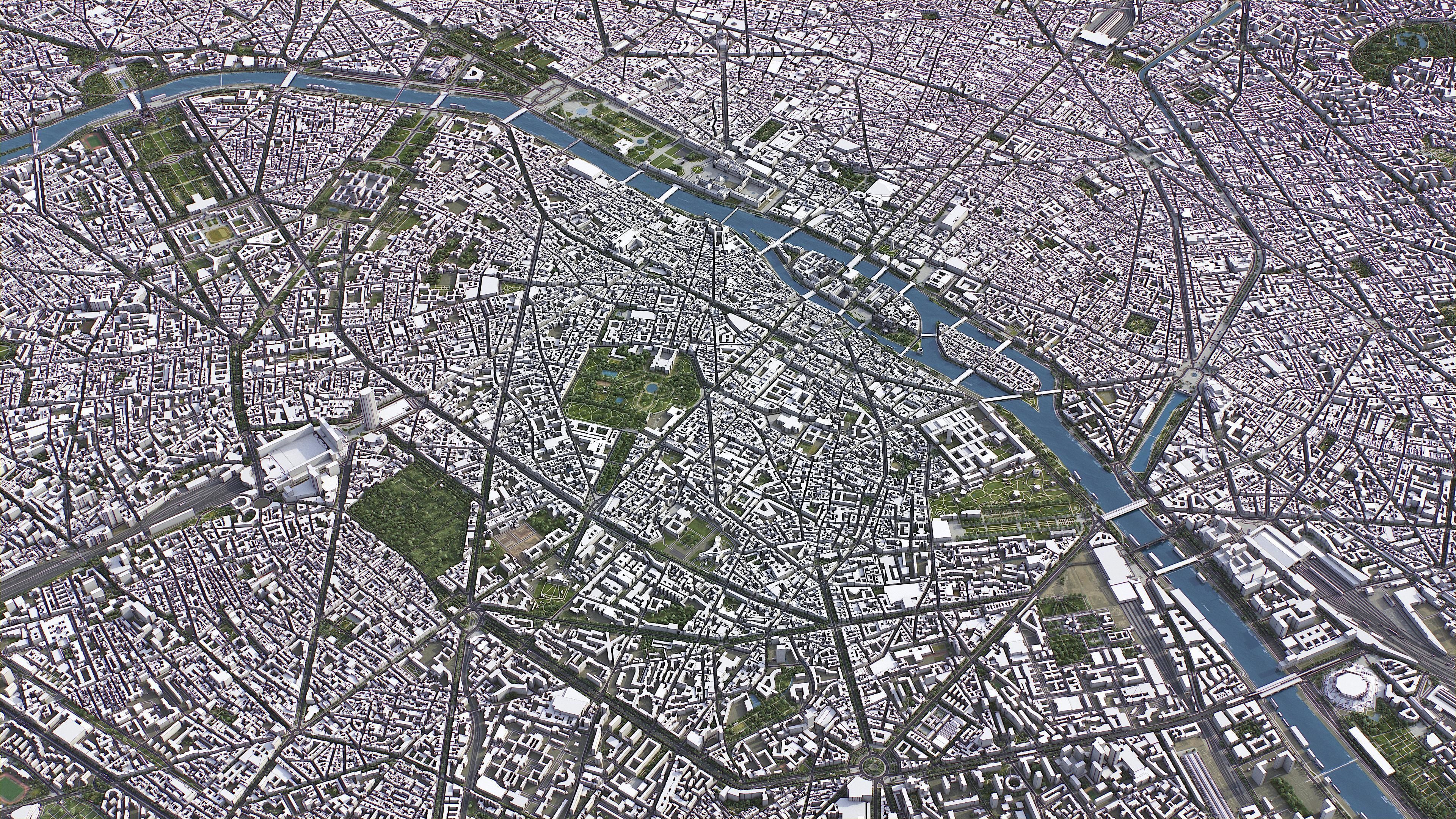 Paris Low-poly 3D model_9
